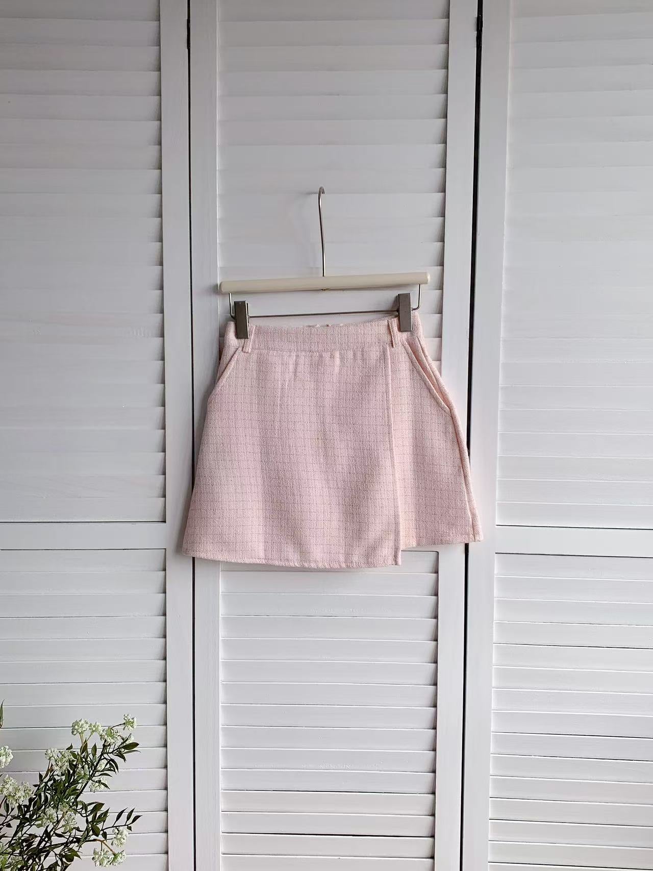 HELLO MILK TEE- 86150 西裝短裙(附腰帶)