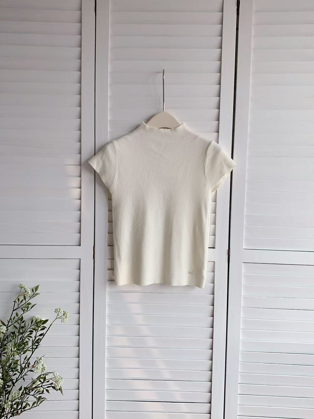 HELLO MILK TEE- 86054 高領短袖