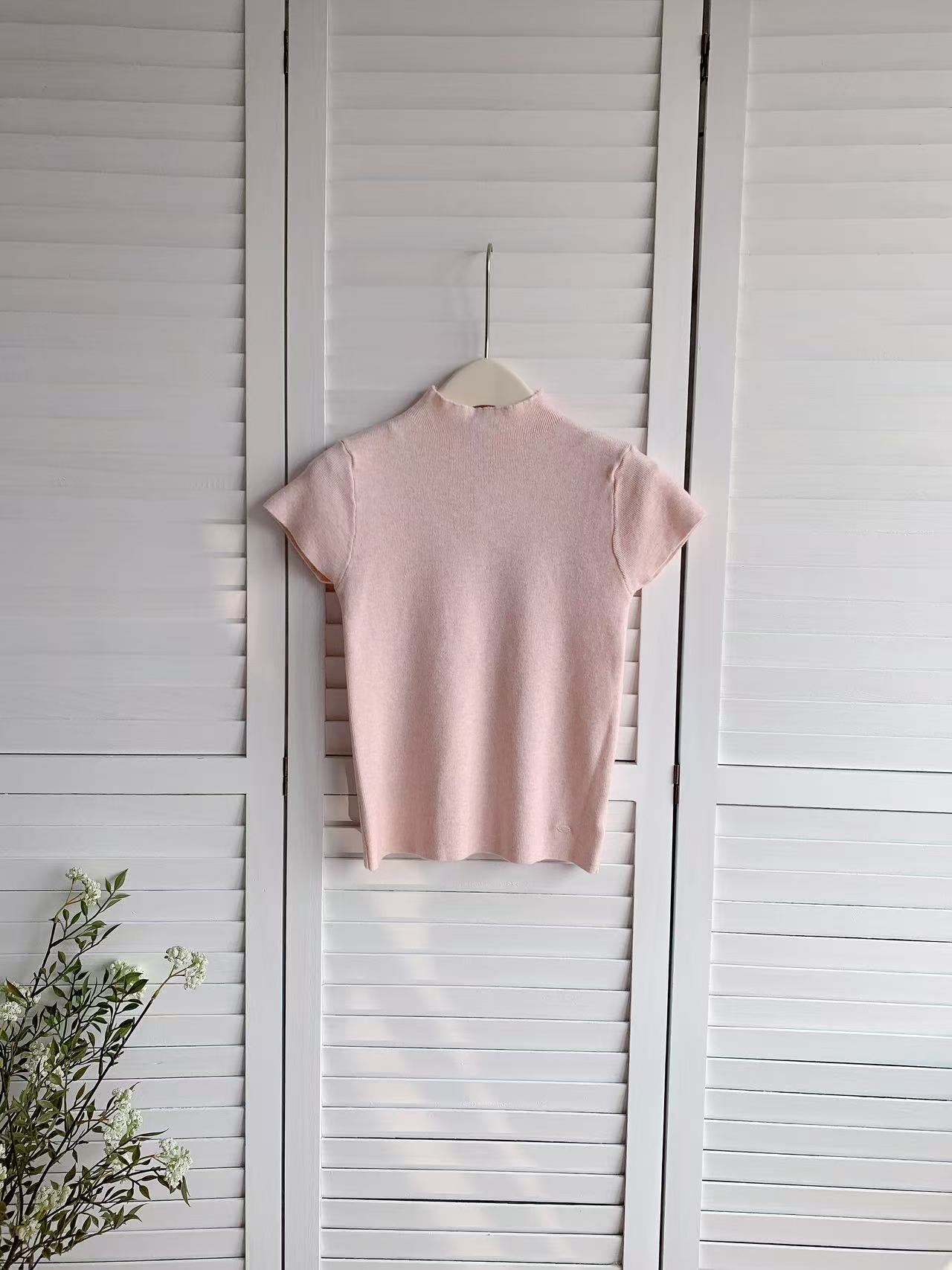 HELLO MILK TEE- 86054 高領短袖