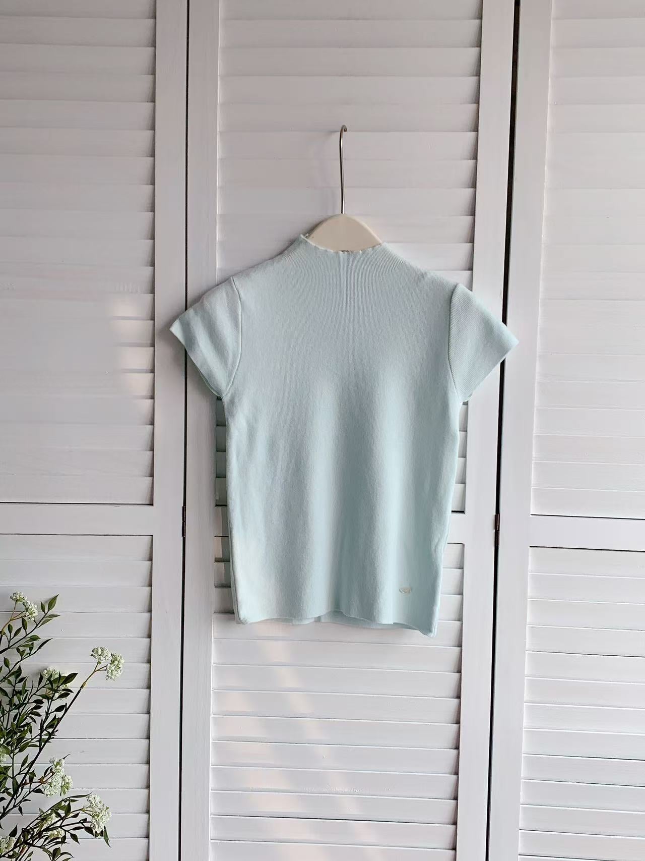 HELLO MILK TEE- 86054 高領短袖