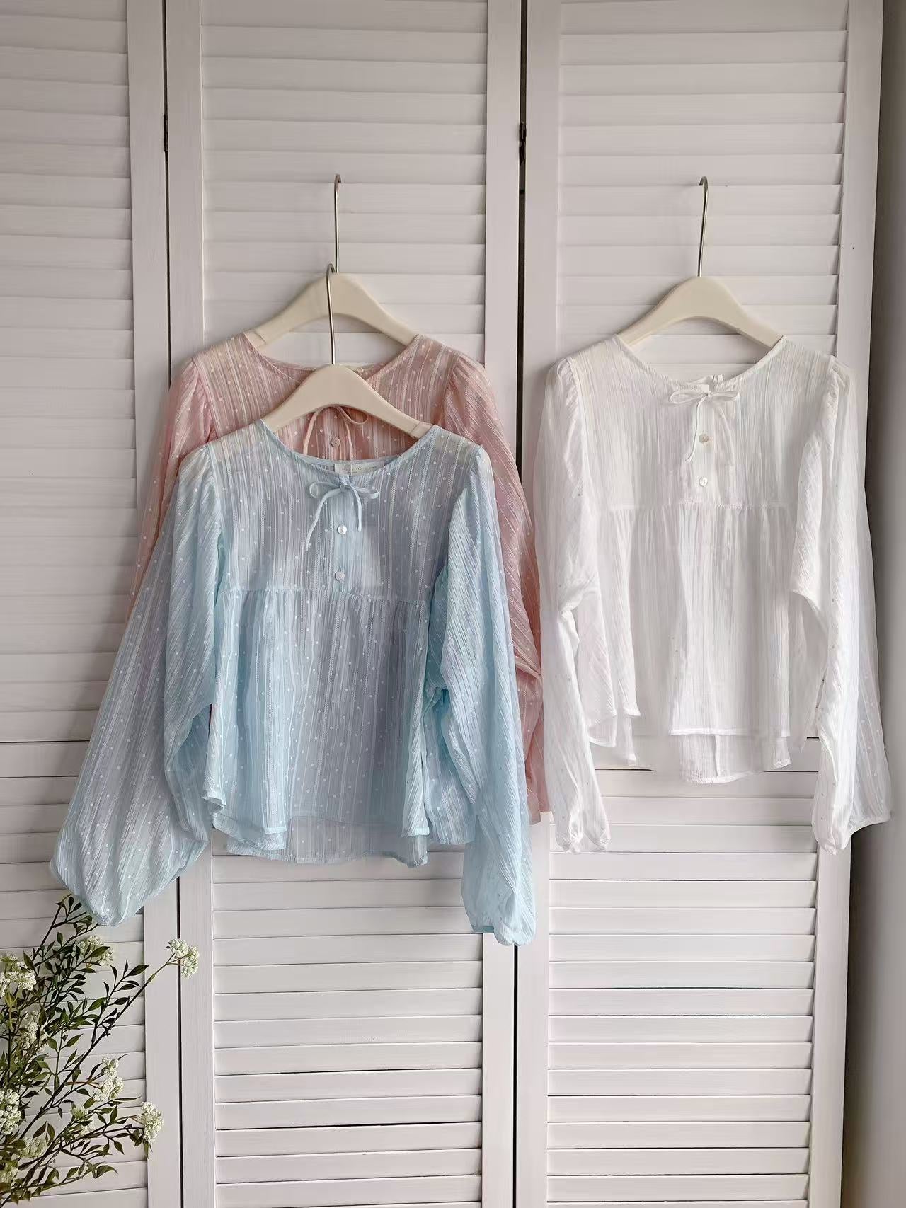 HELLO MILK TEE- 86092 綁帶小衫