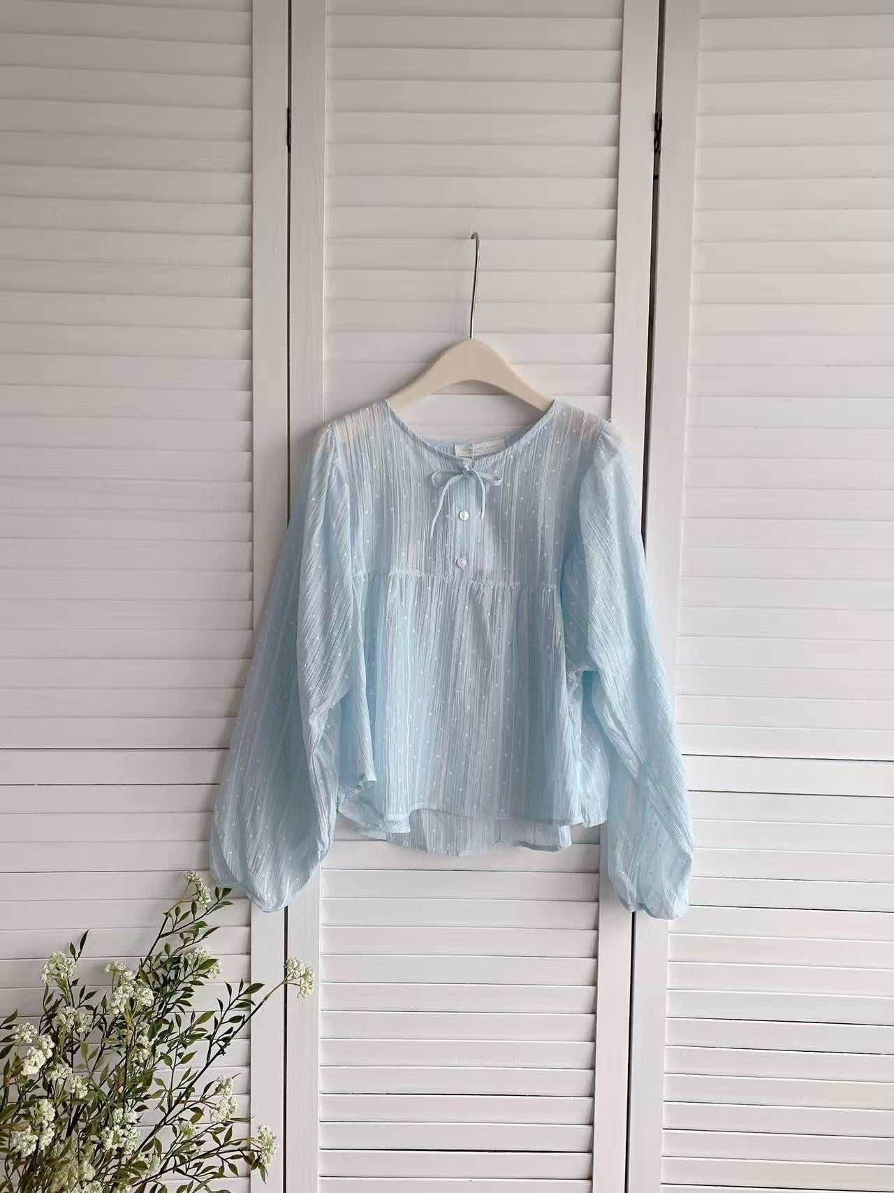 HELLO MILK TEE- 86092 綁帶小衫