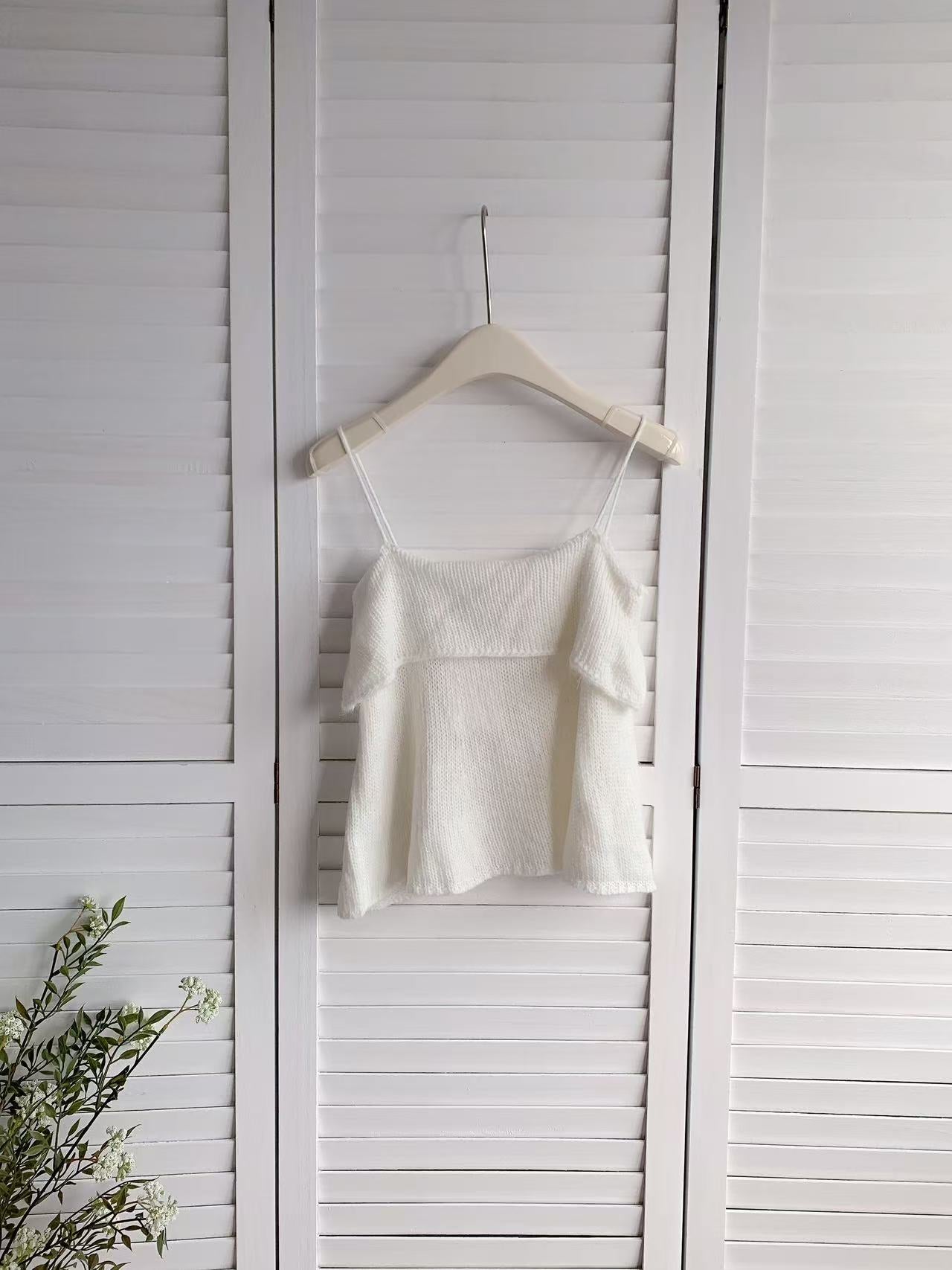 HELLO MILK TEE- 86125 針織吊帶