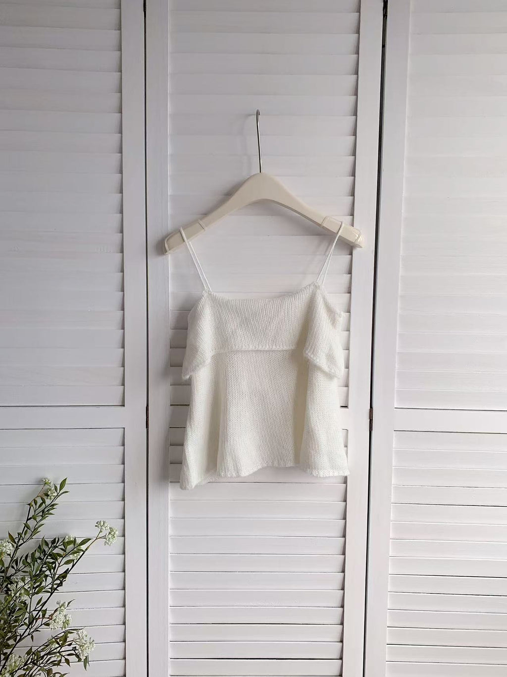 HELLO MILK TEE- 86125 針織吊帶