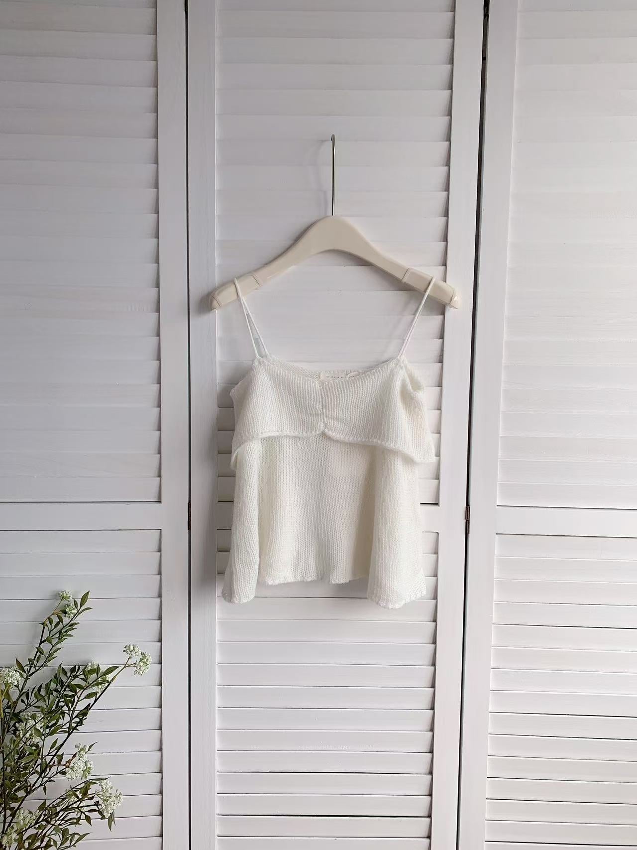 HELLO MILK TEE- 86125 針織吊帶