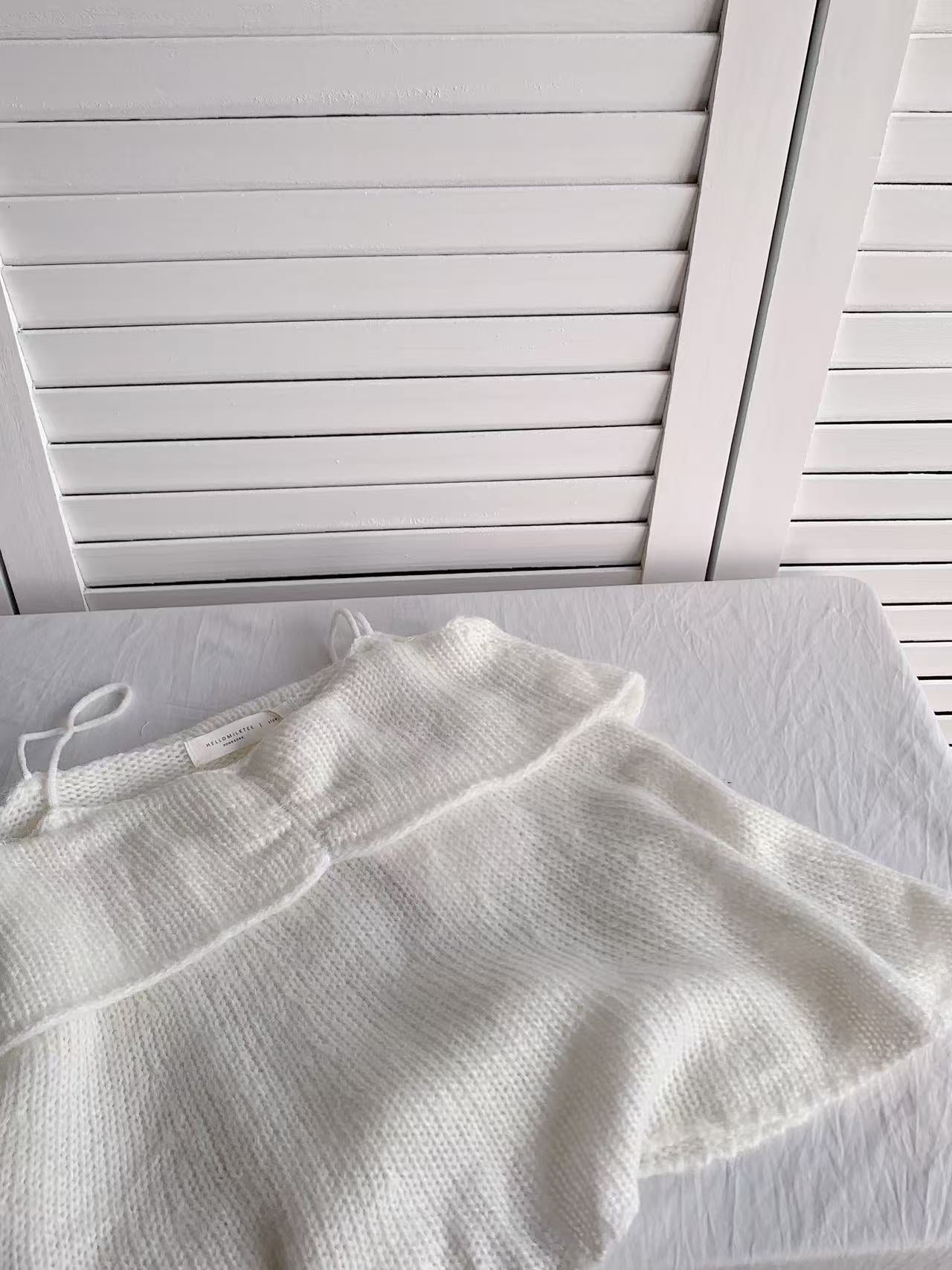 HELLO MILK TEE- 86125 針織吊帶