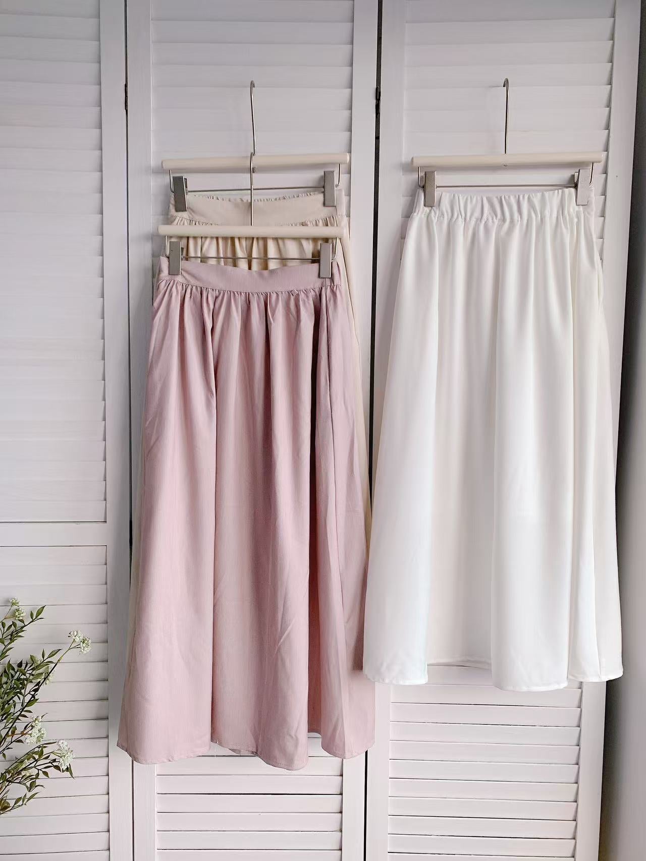 HELLO MILK TEE- 86100 淨色半裙