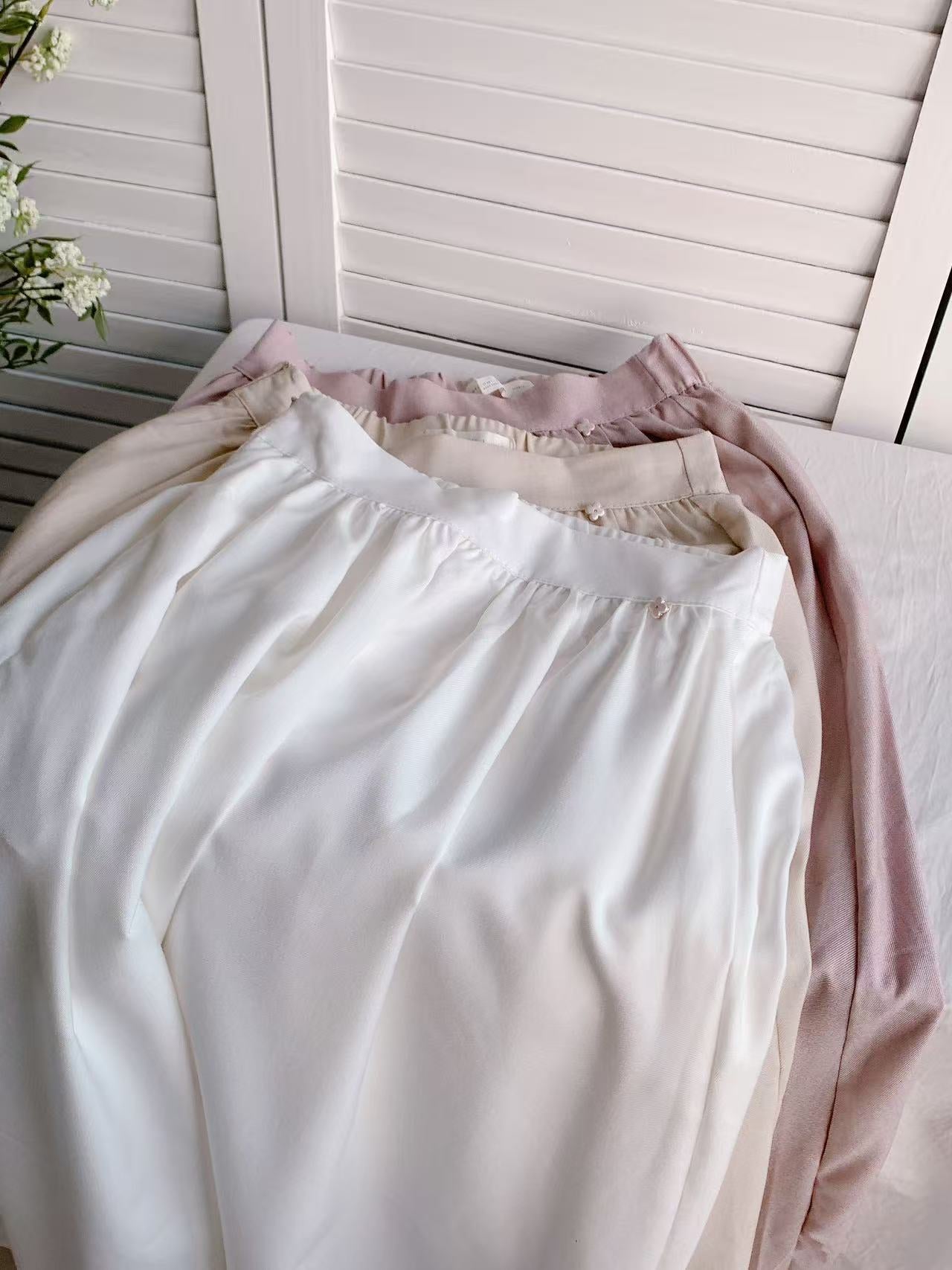 HELLO MILK TEE- 86100 淨色半裙