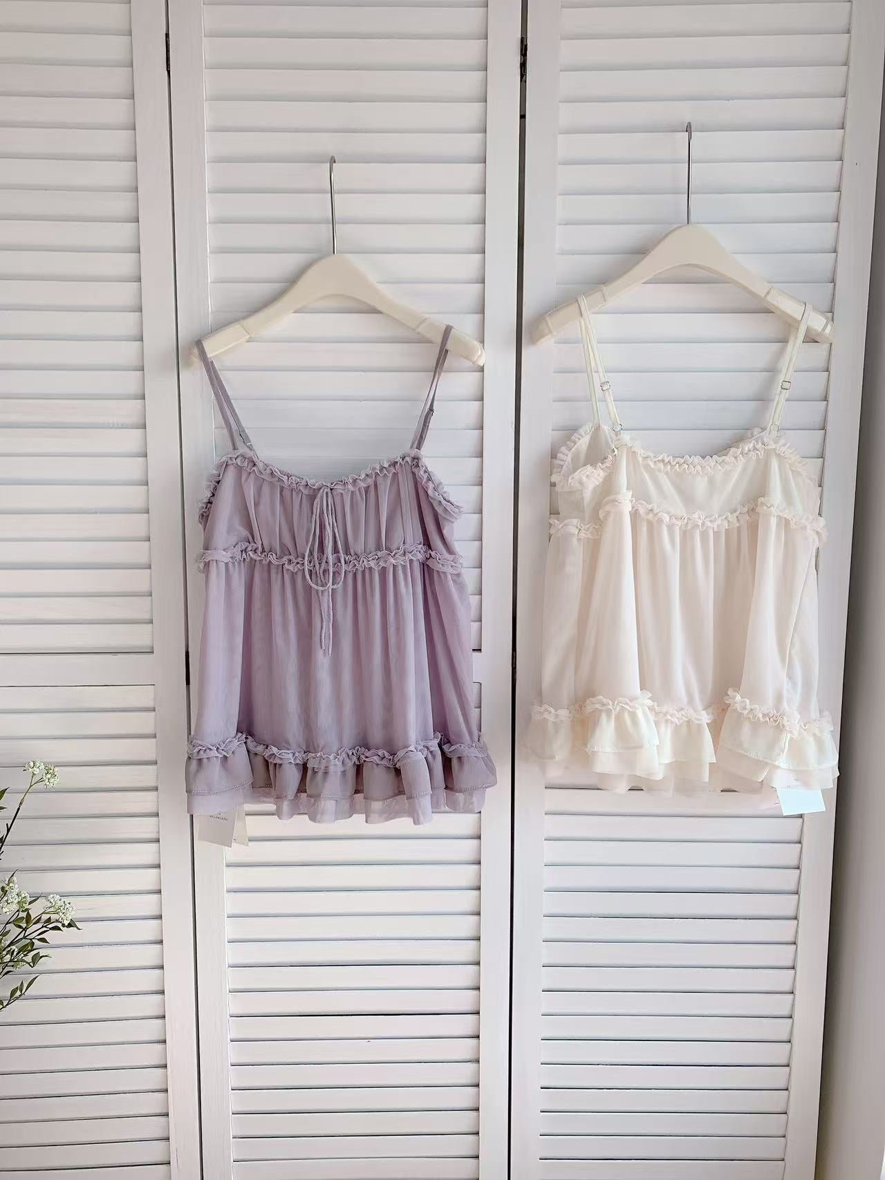 HELLO MILK TEE- 86141 韓系吊帶衫