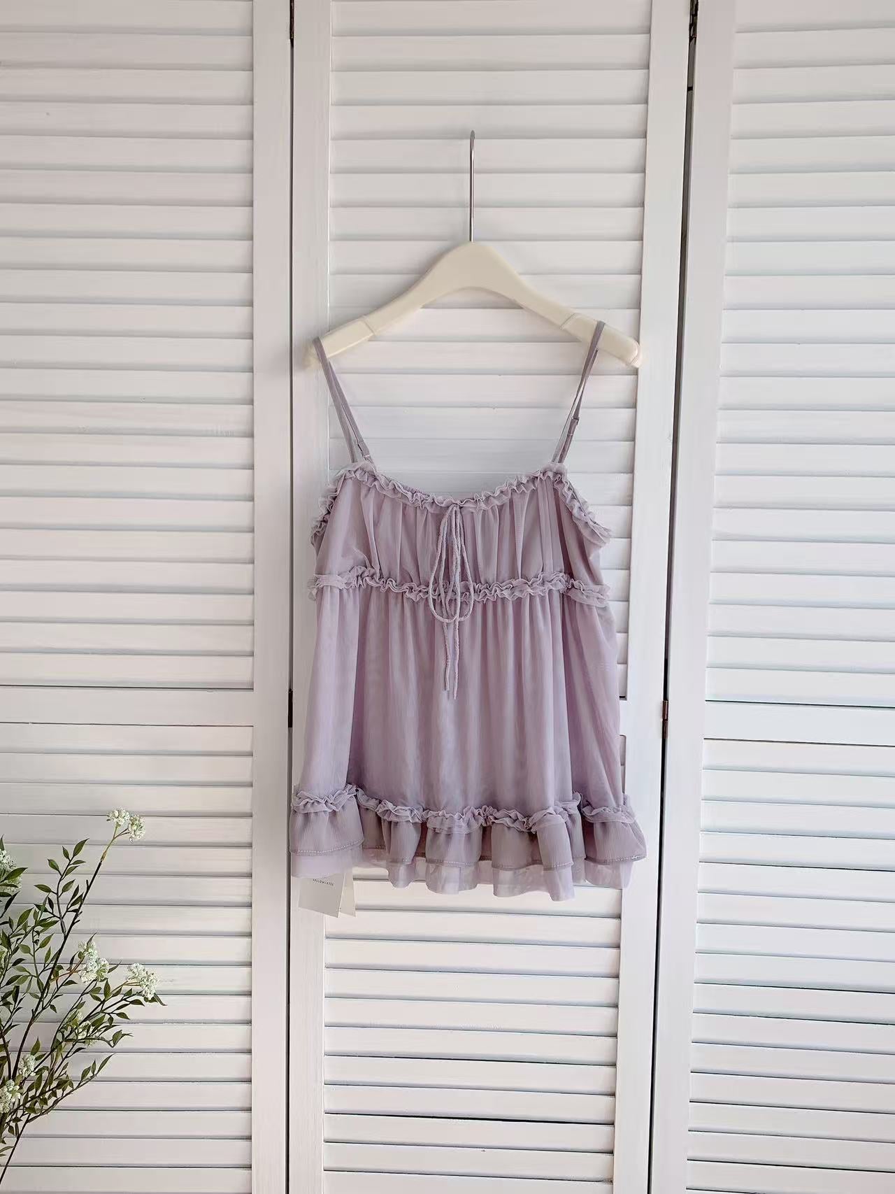 HELLO MILK TEE- 86141 韓系吊帶衫