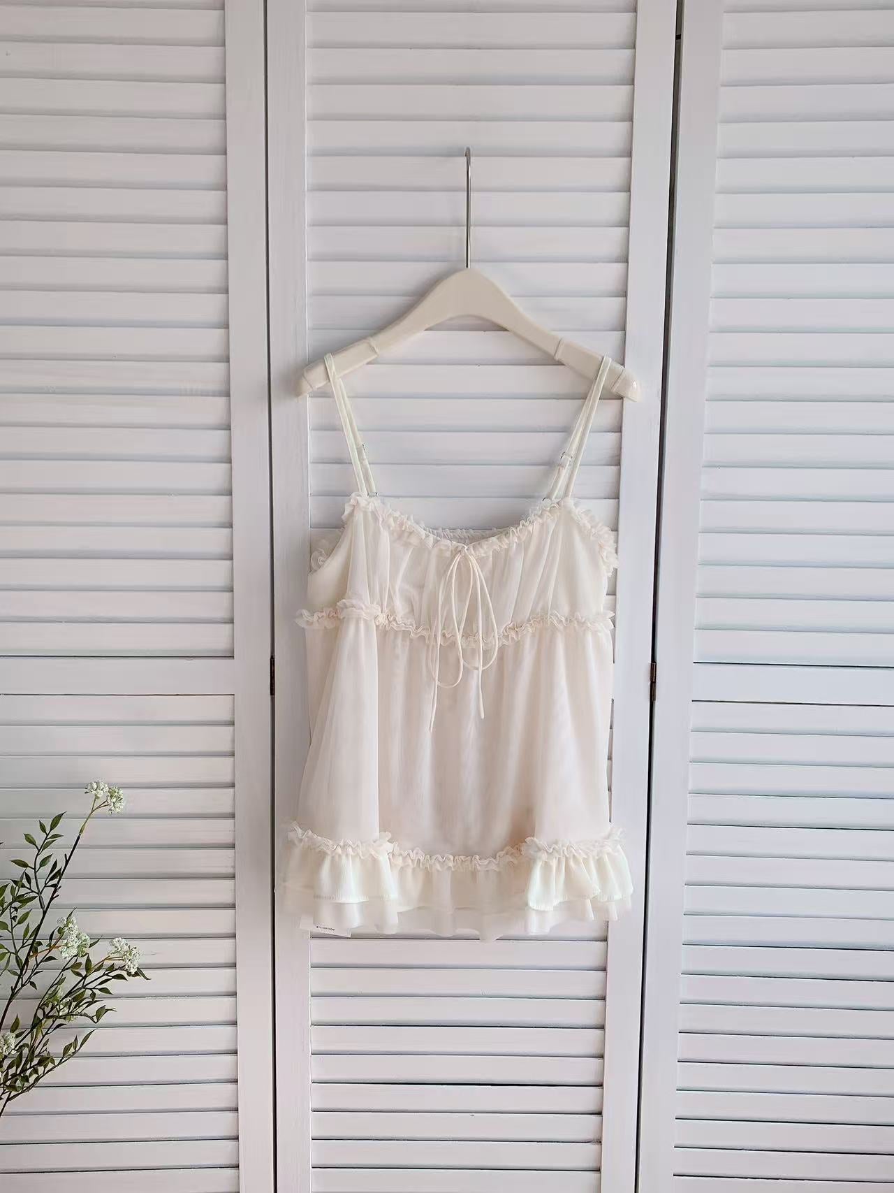 HELLO MILK TEE- 86141 韓系吊帶衫