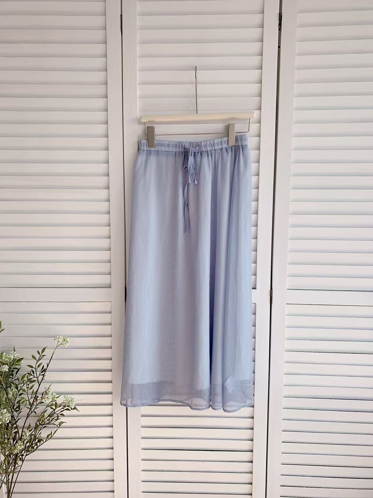 HELLO MILK TEE- 86064 亮絲半裙