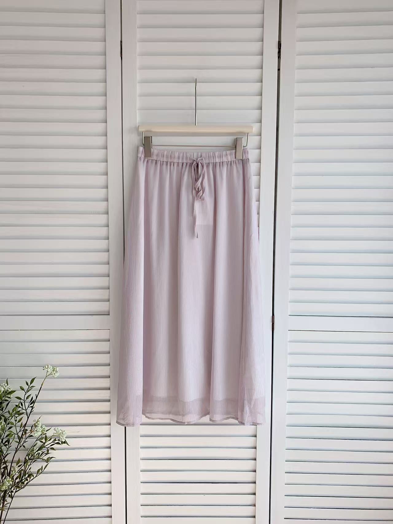 HELLO MILK TEE- 86064 亮絲半裙