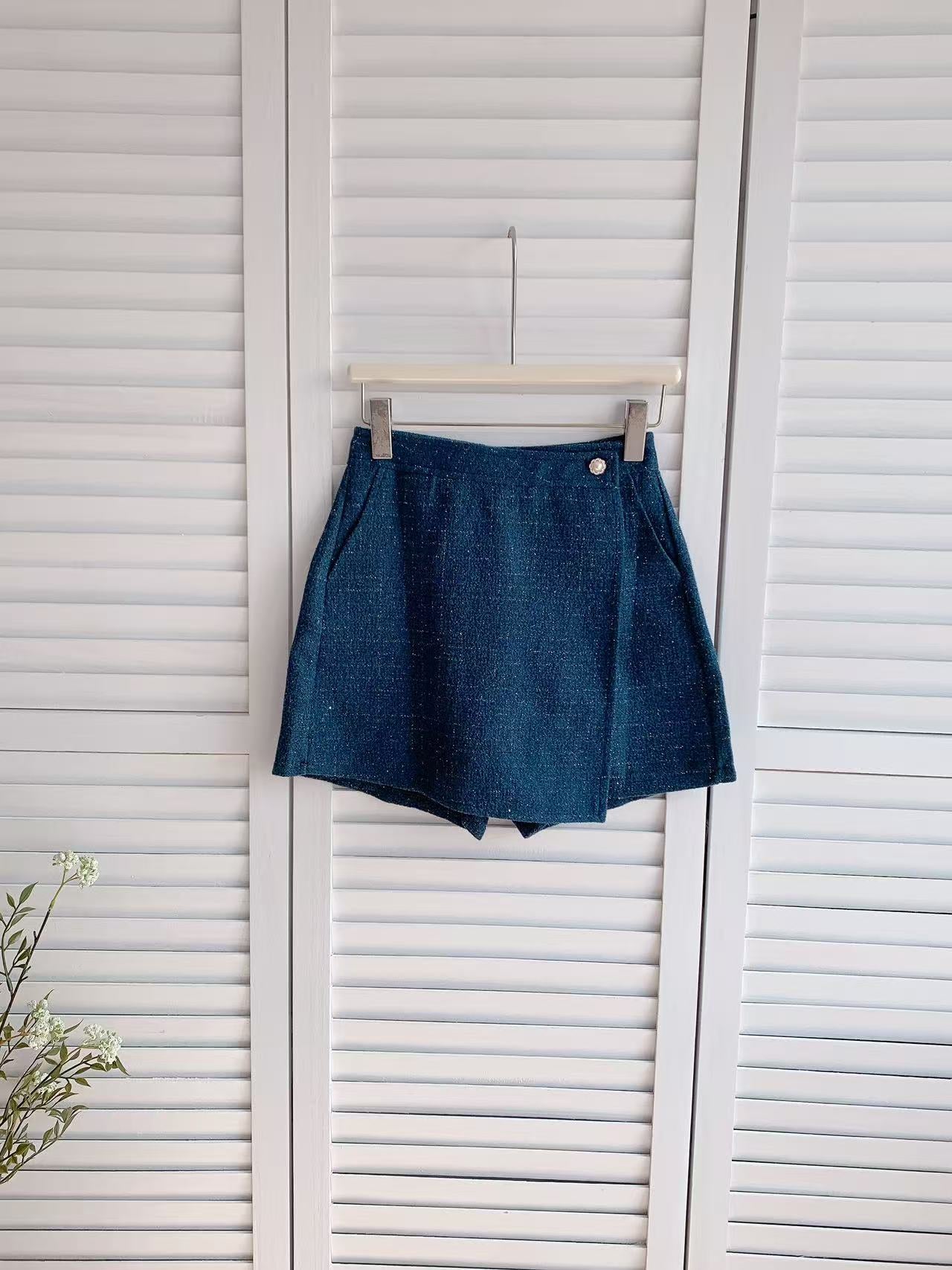 HELLO MILK TEE- 86151 口袋短裙