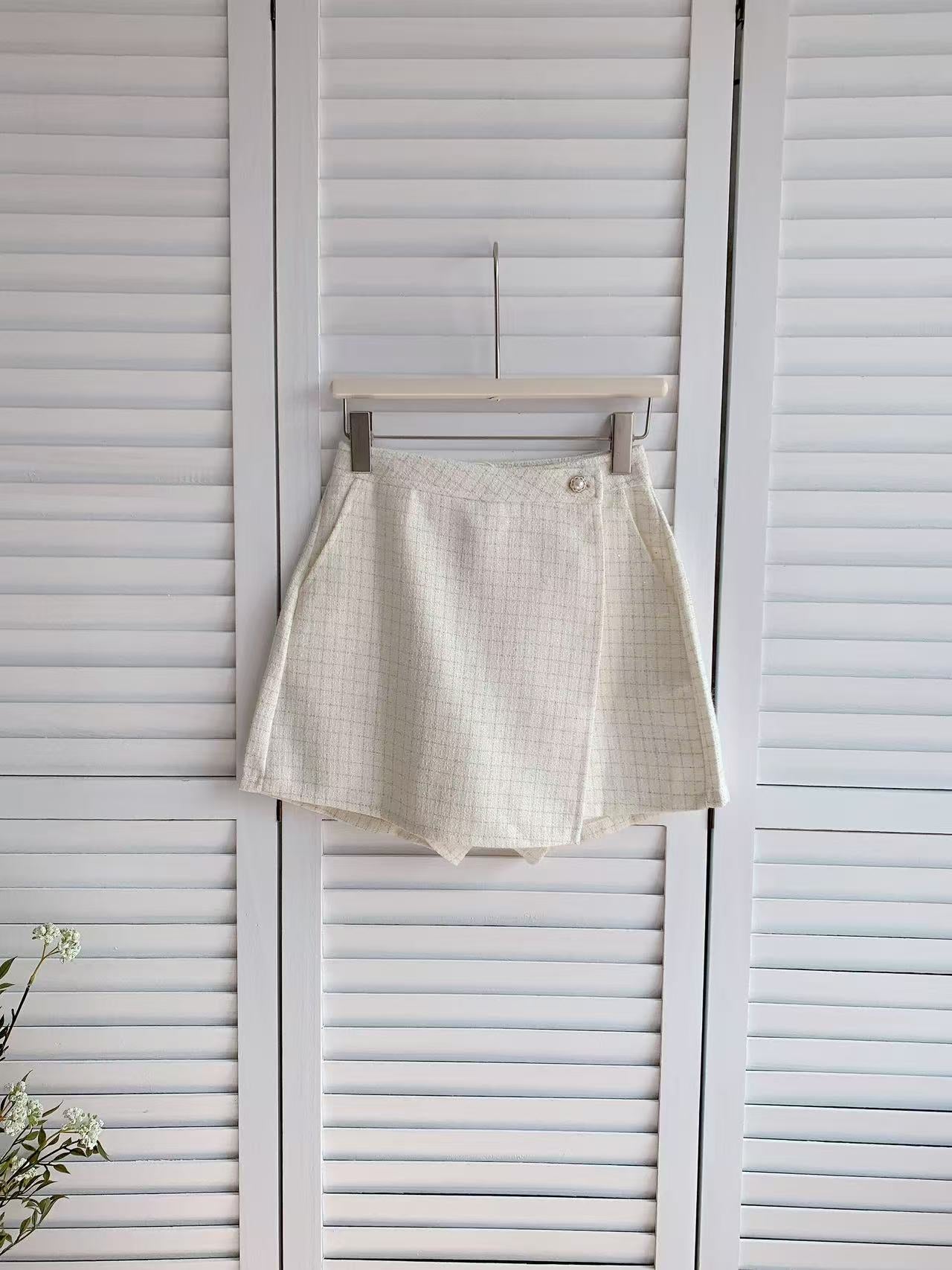 HELLO MILK TEE- 86151 口袋短裙