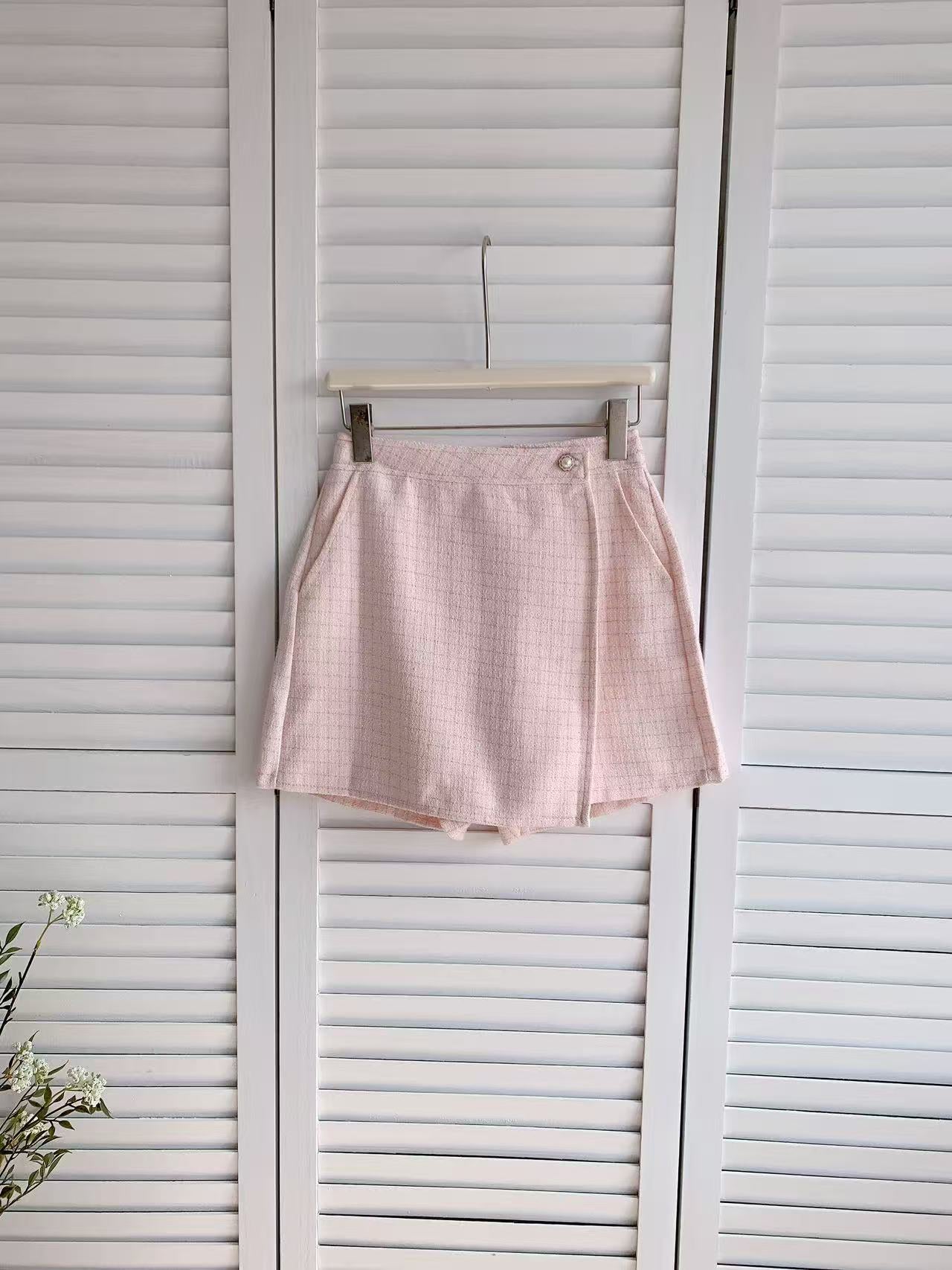 HELLO MILK TEE- 86151 口袋短裙