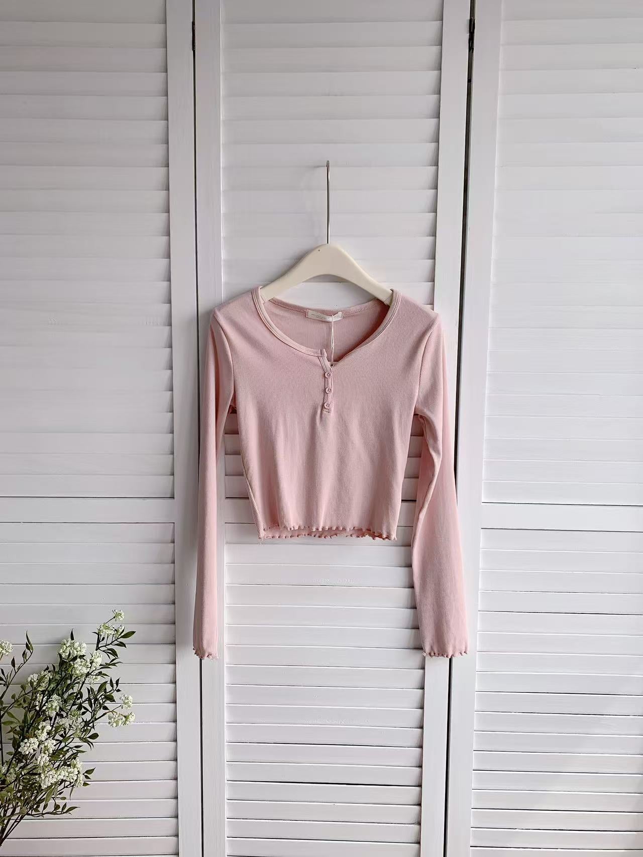 HELLO MILK TEE- 86024 純色上衣