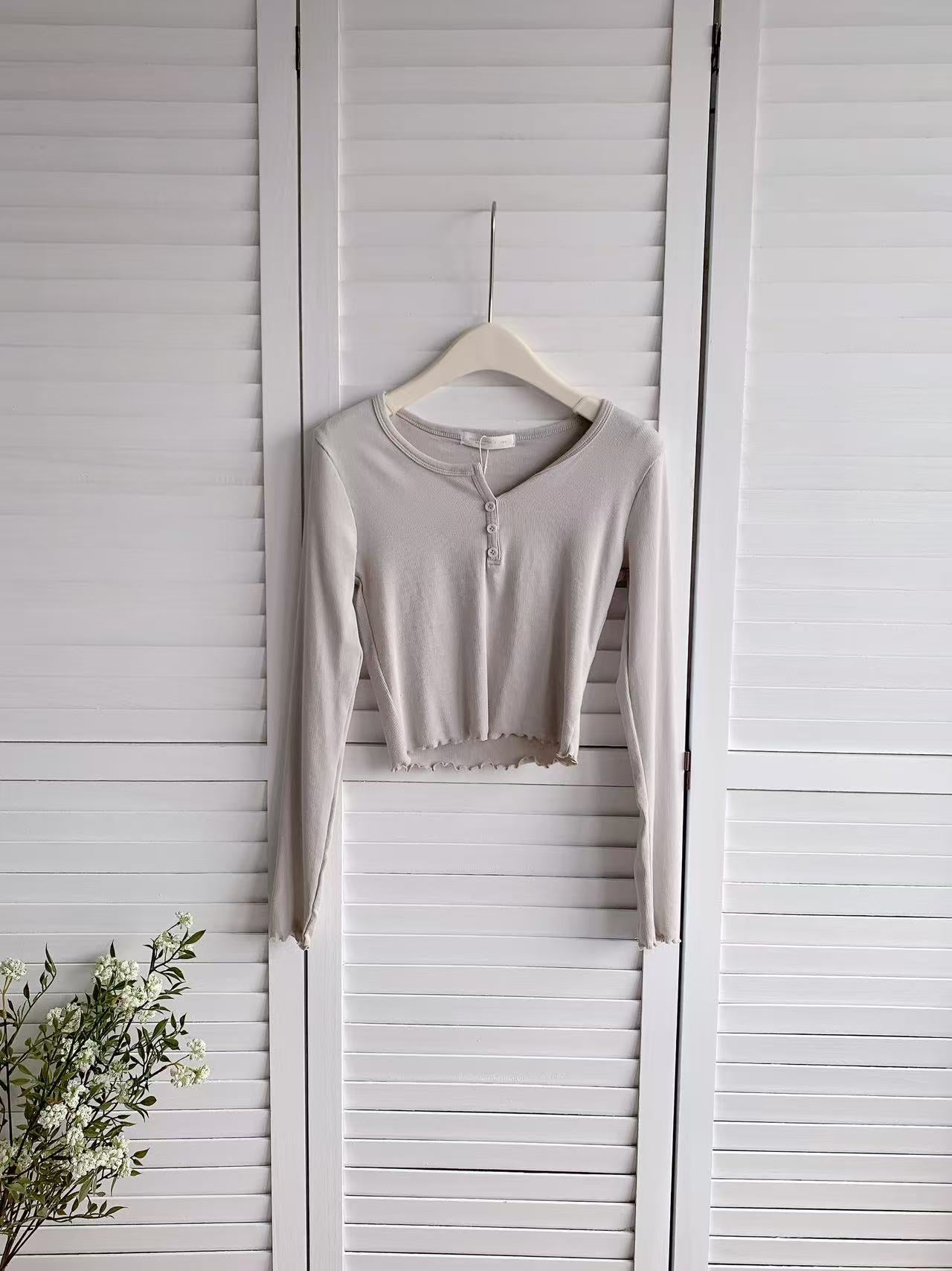 HELLO MILK TEE- 86024 純色上衣