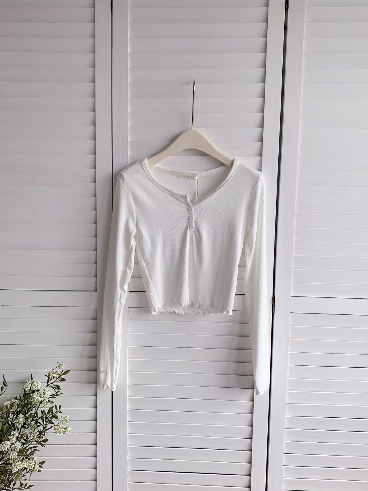 HELLO MILK TEE- 86024 純色上衣