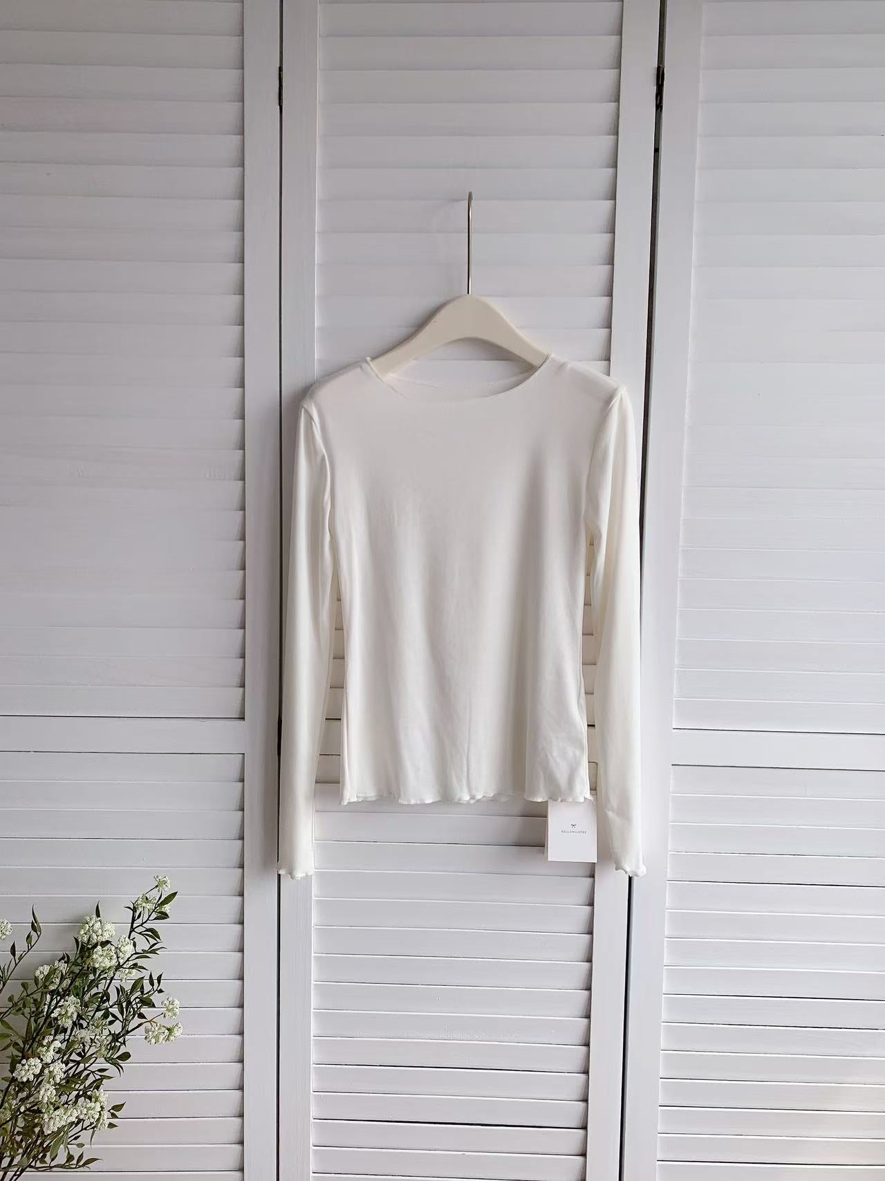 HELLO MILK TEE- 86142 圓領打底