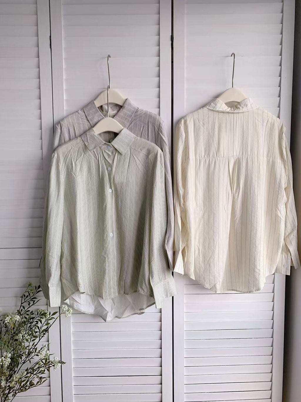 HELLO MILK TEE- 86136 條紋襯衫