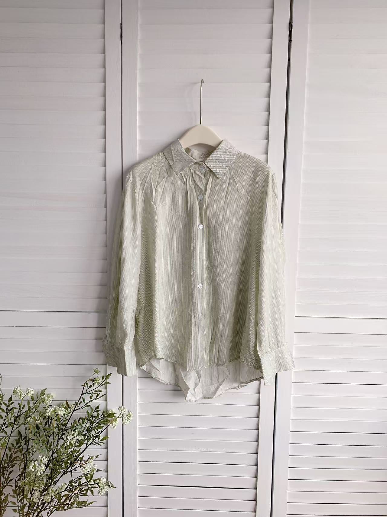 HELLO MILK TEE- 86136 條紋襯衫