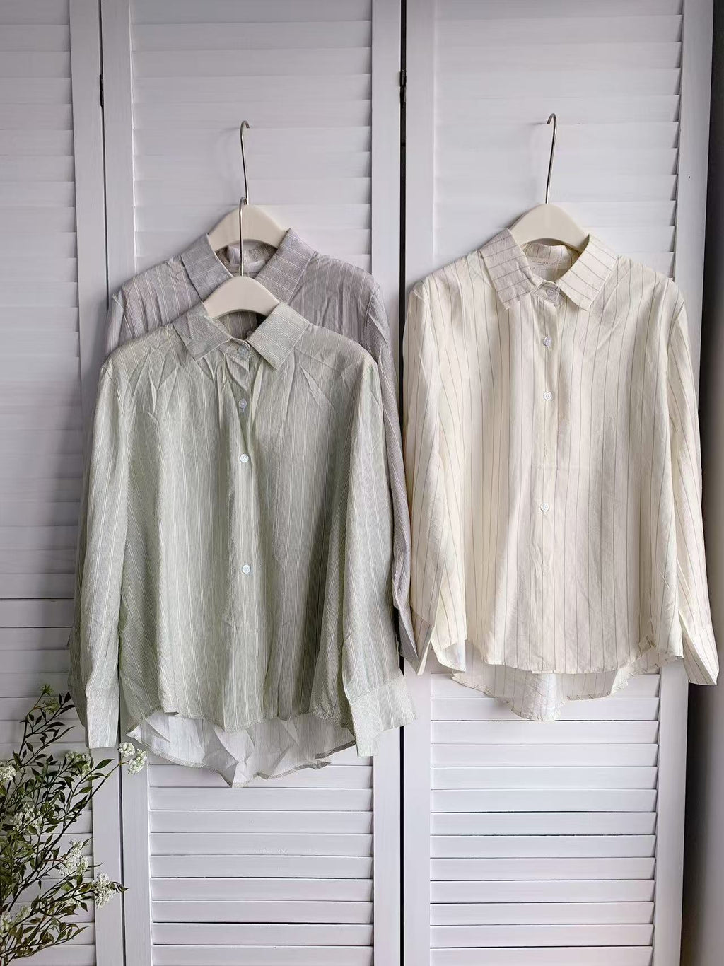 HELLO MILK TEE- 86136 條紋襯衫