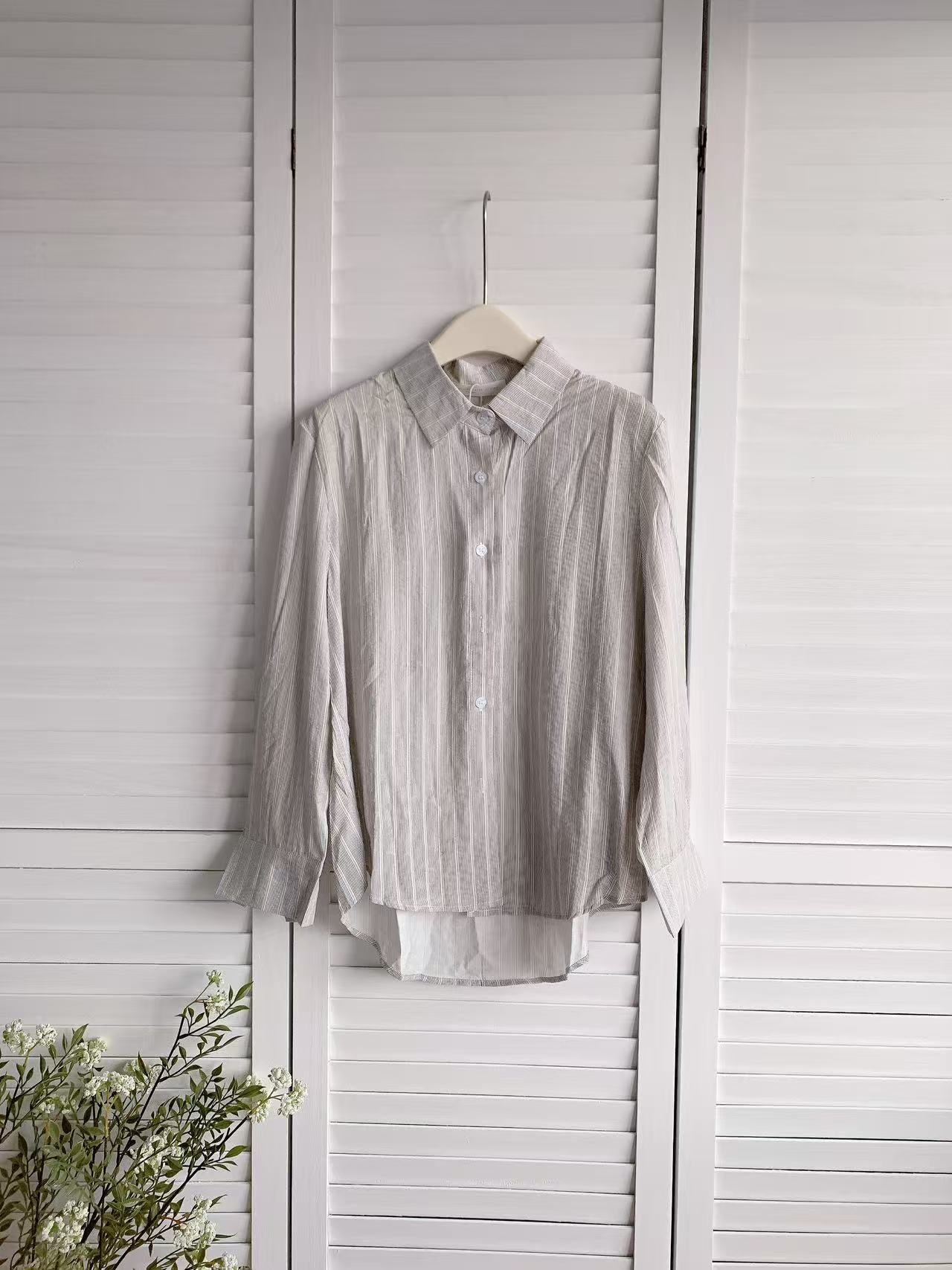 HELLO MILK TEE- 86136 條紋襯衫