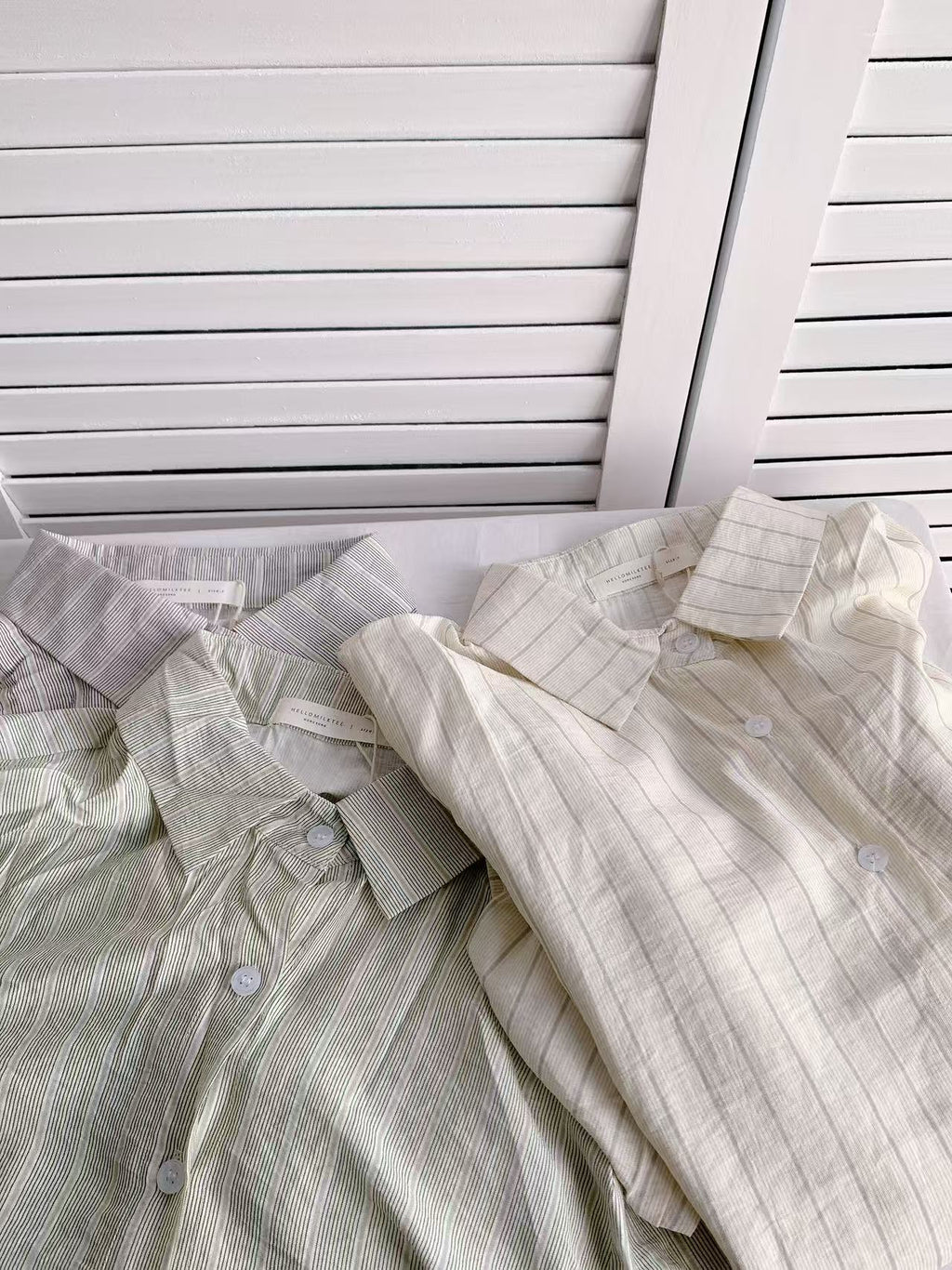 HELLO MILK TEE- 86136 條紋襯衫