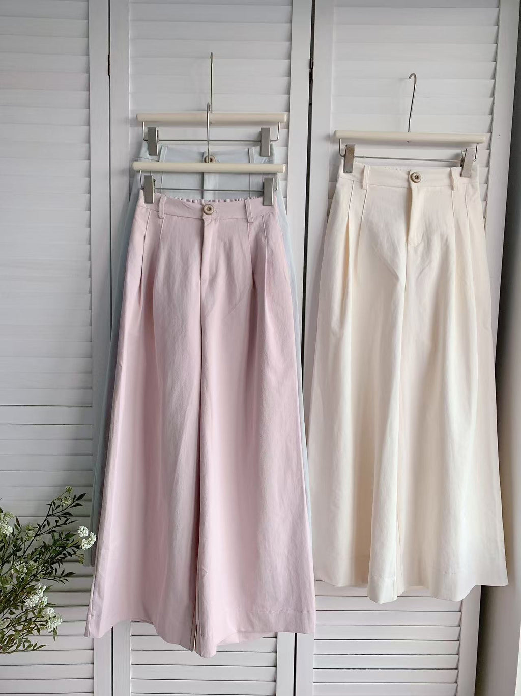 HELLO MILK TEE- 86134 紐扣長褲