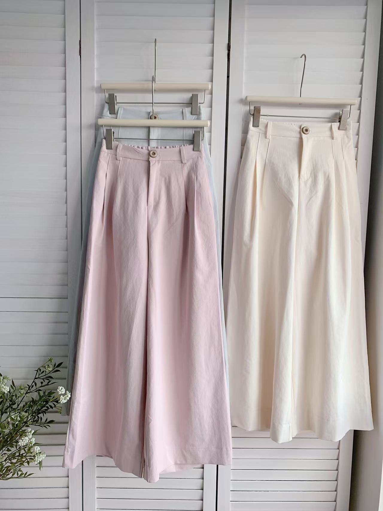 HELLO MILK TEE- 86134 紐扣長褲