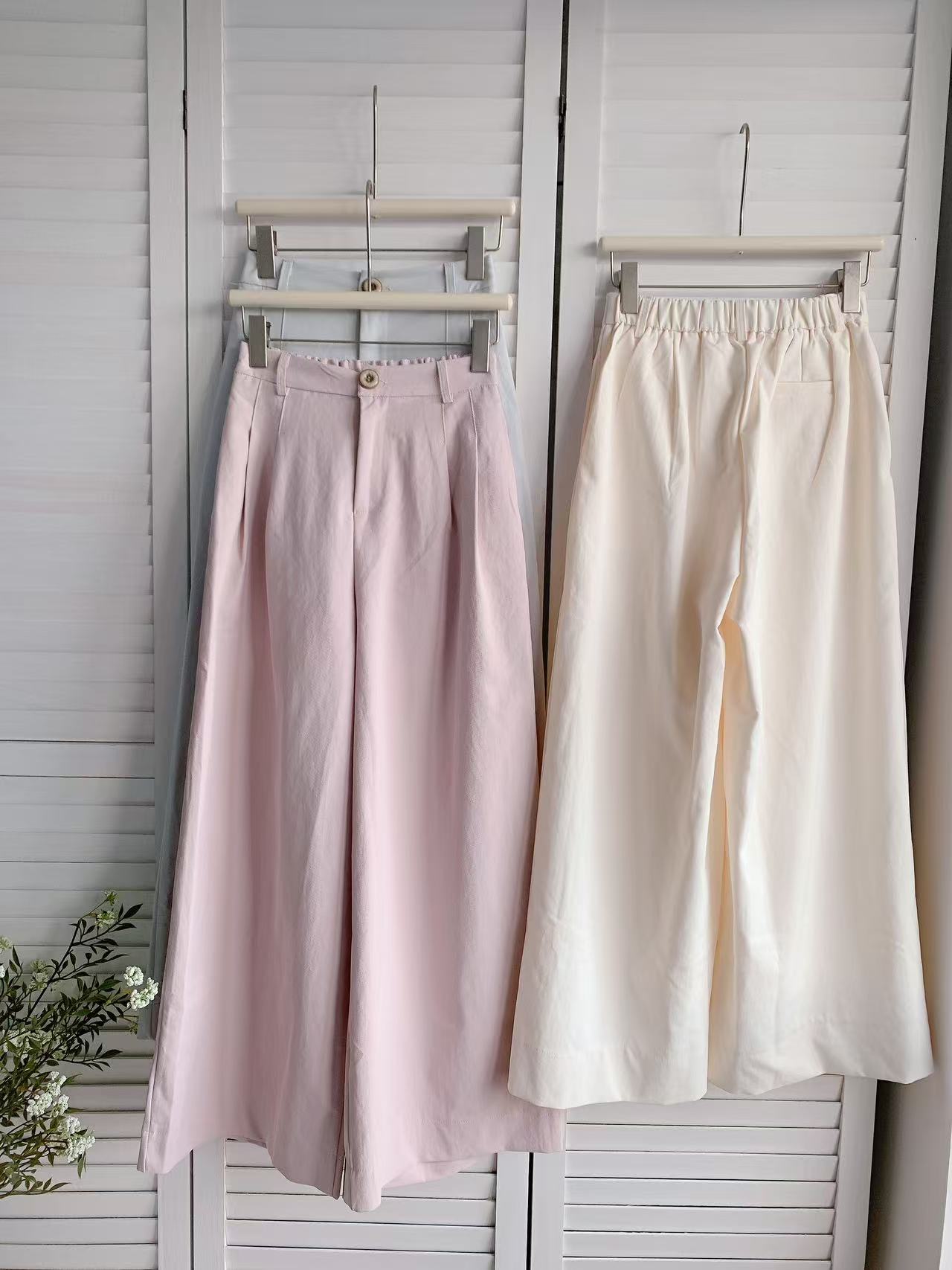 HELLO MILK TEE- 86134 紐扣長褲