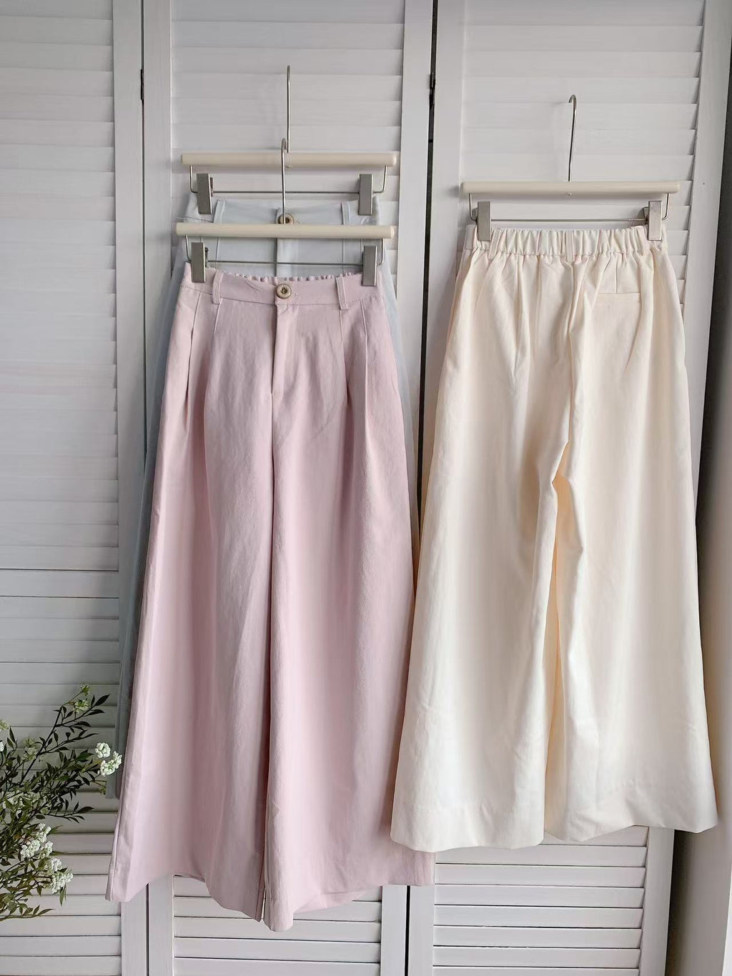 HELLO MILK TEE- 86134 紐扣長褲