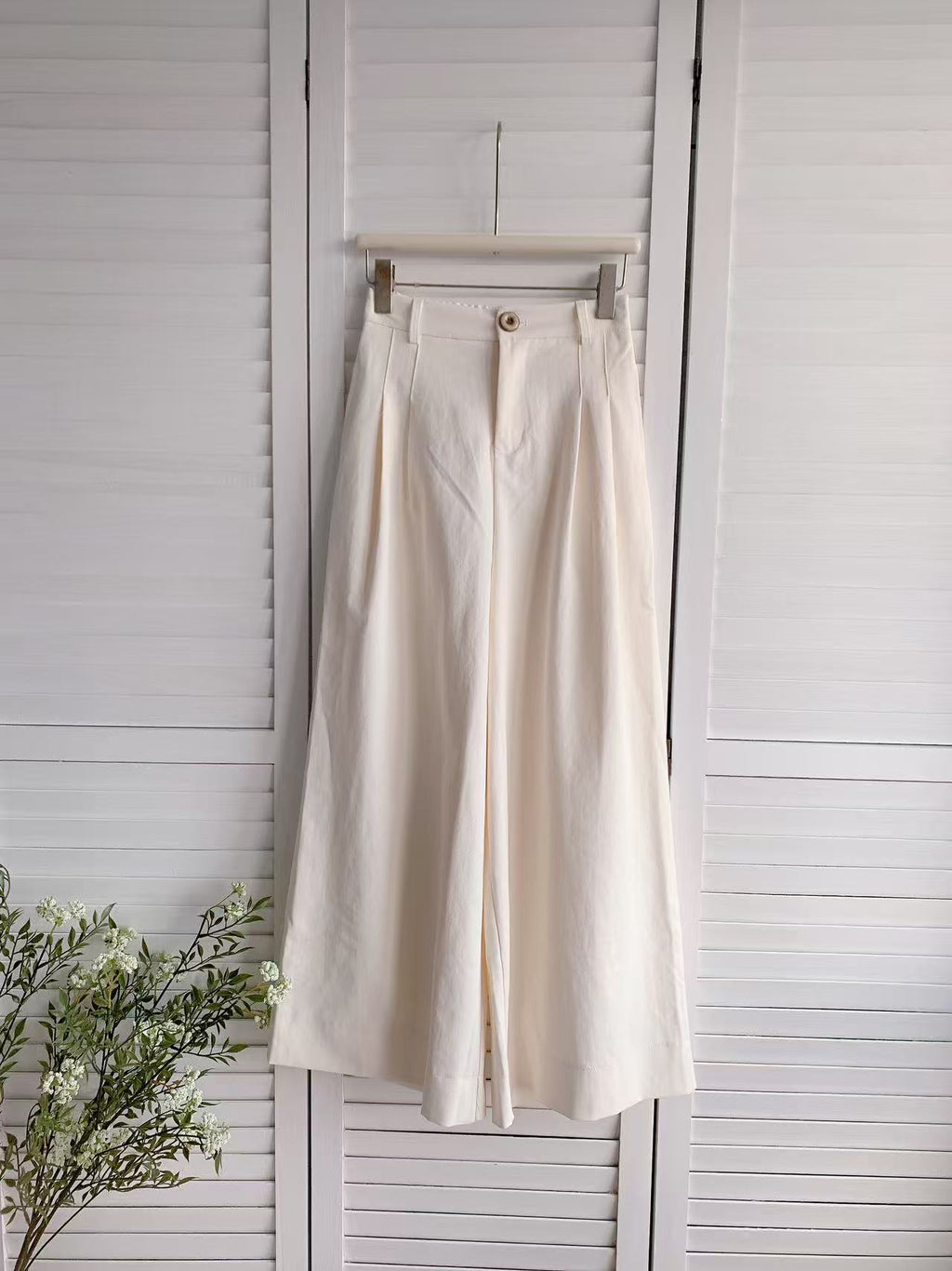 HELLO MILK TEE- 86134 紐扣長褲