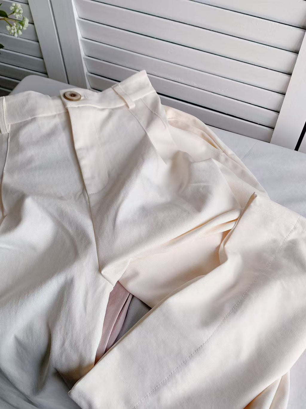 HELLO MILK TEE- 86134 紐扣長褲