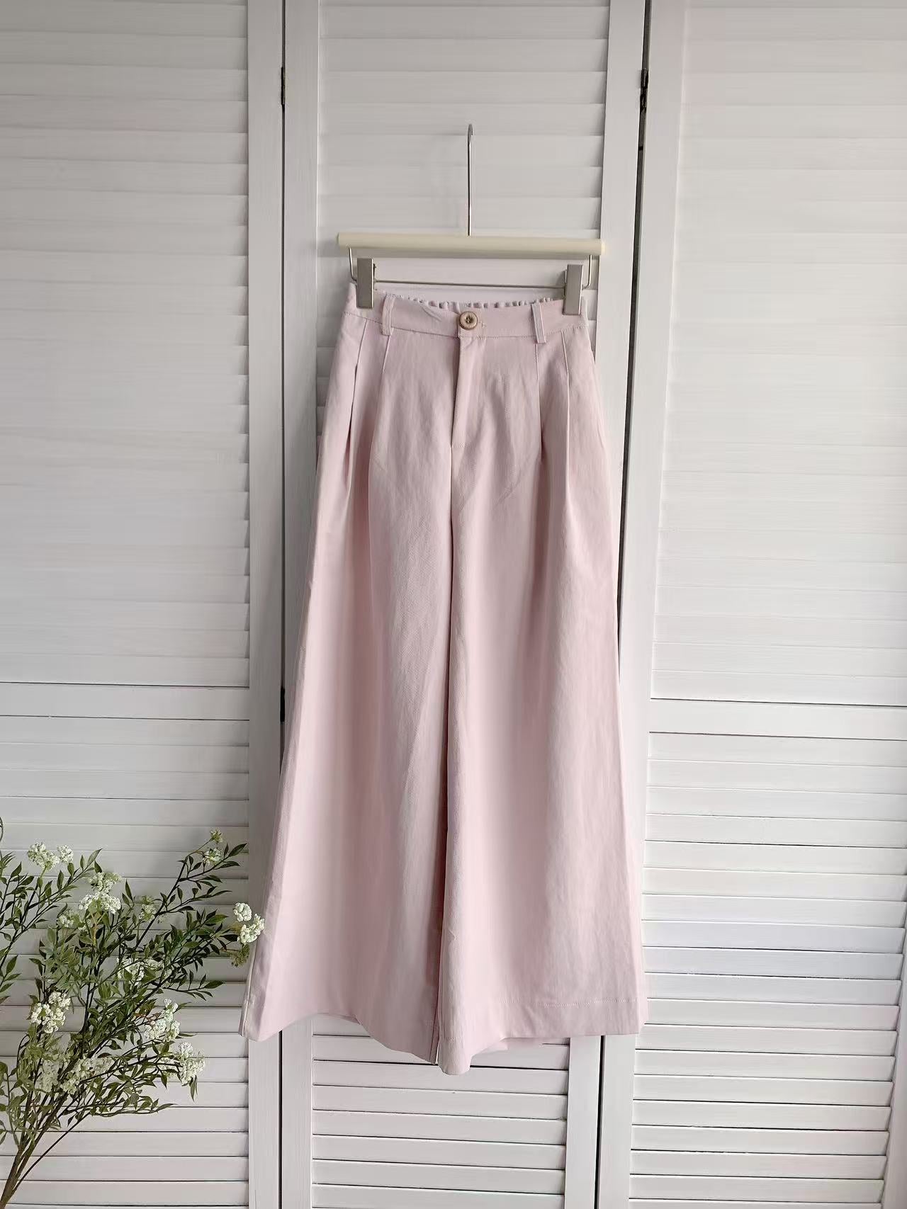 HELLO MILK TEE- 86134 紐扣長褲