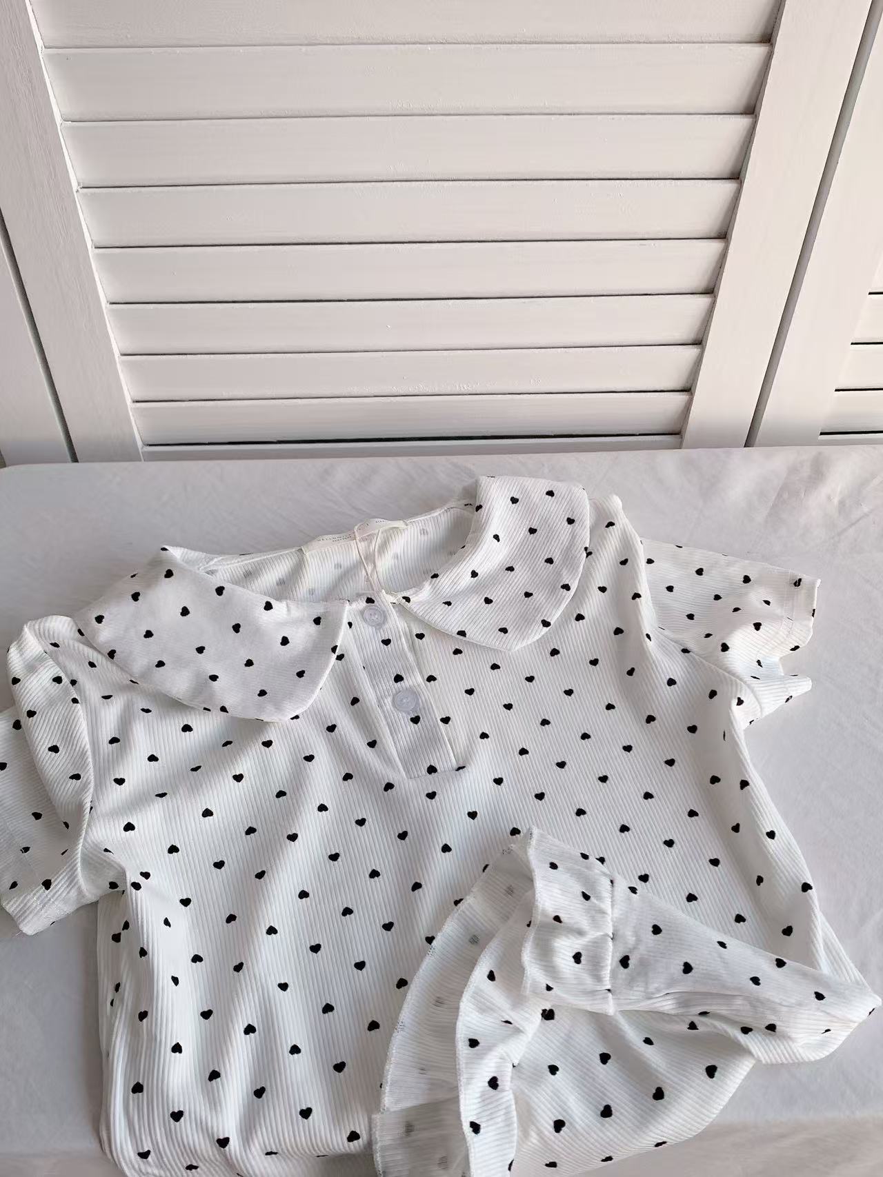 HELLO MILK TEE- 86126 娃娃領短袖