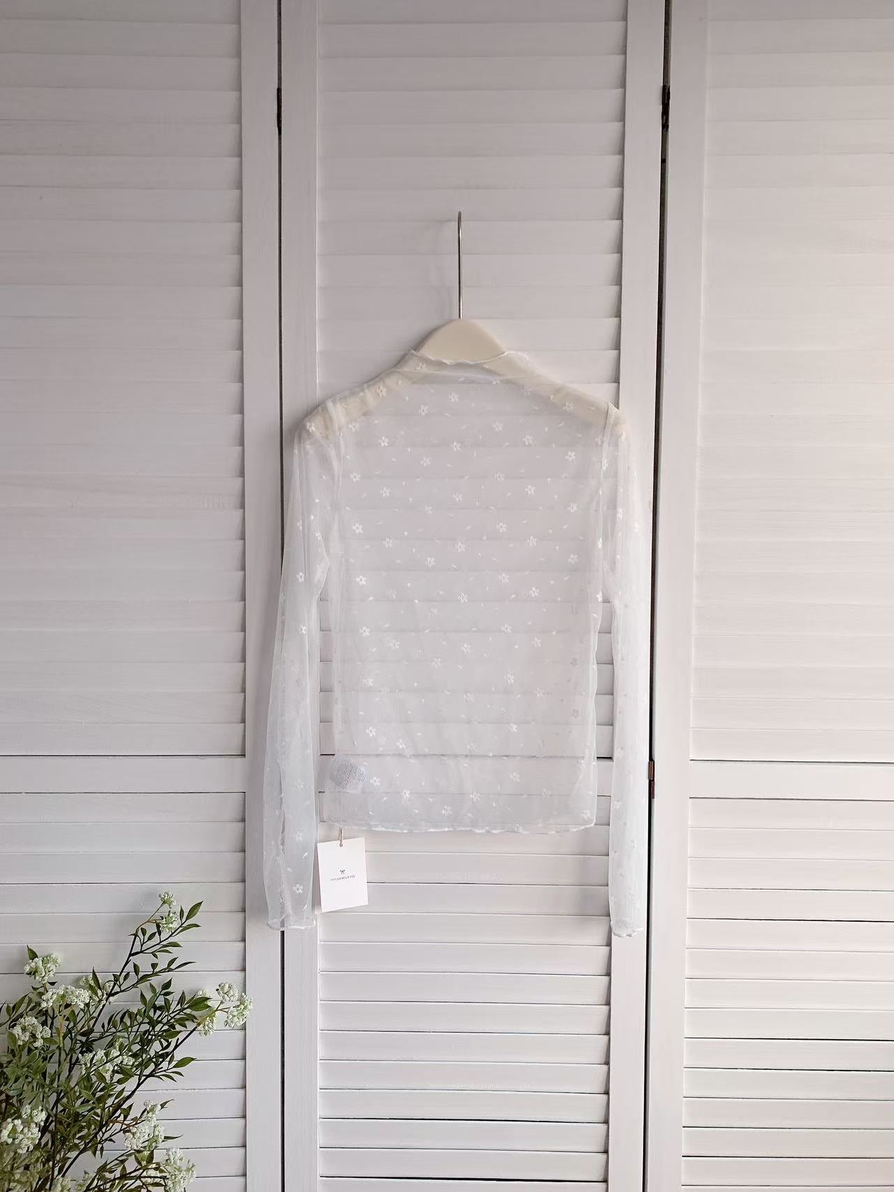 HELLO MILK TEE- 86121 蕾絲打底