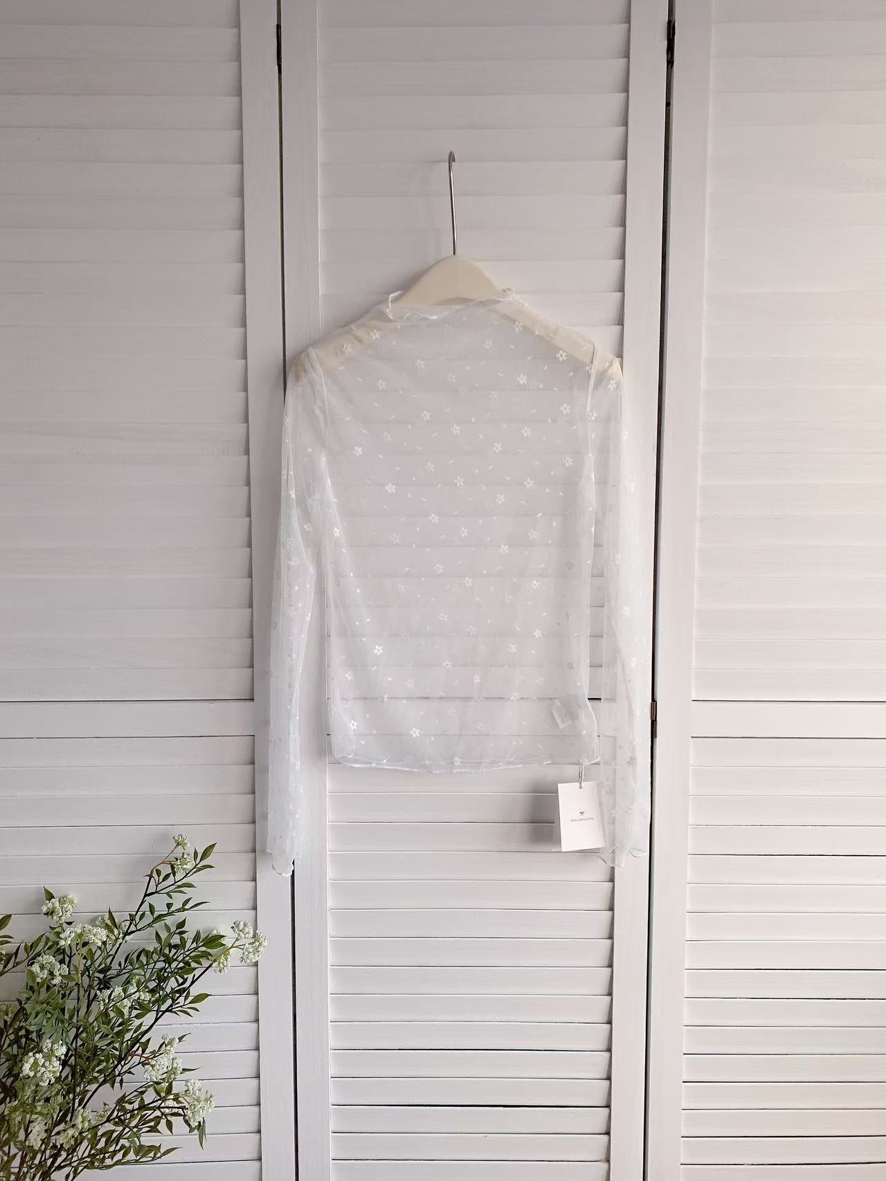 HELLO MILK TEE- 86121 蕾絲打底