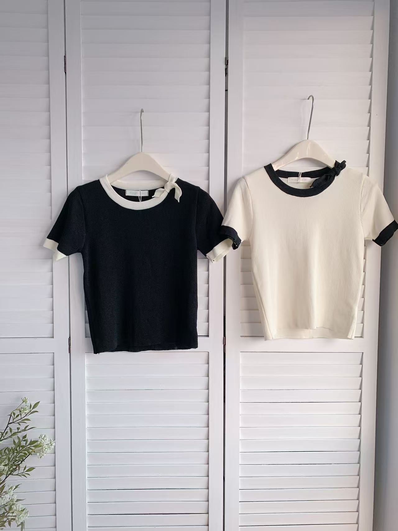 HELLO MILK TEE- 86201 針織短袖