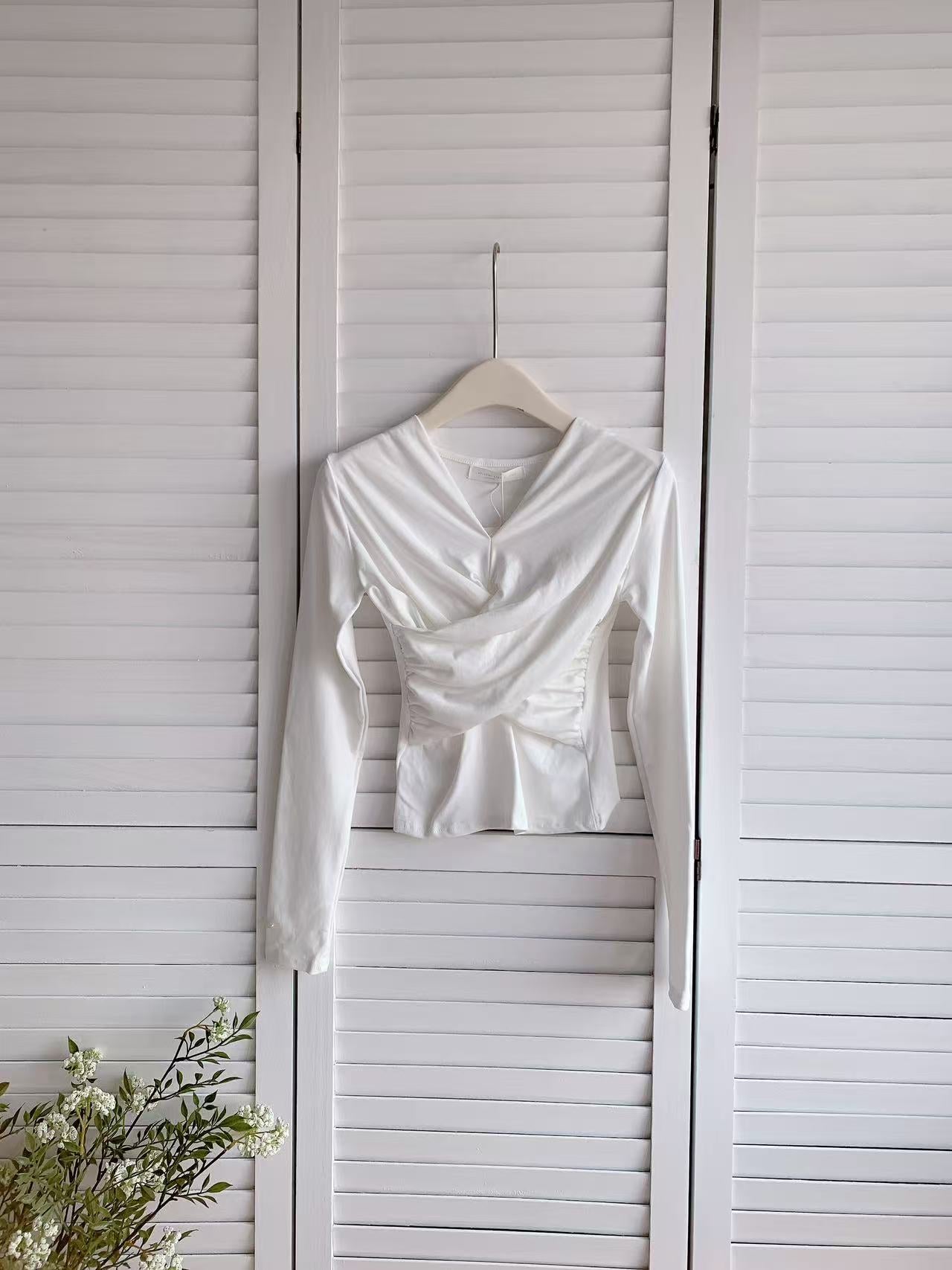 HELLO MILK TEE- 86020 法式上衣