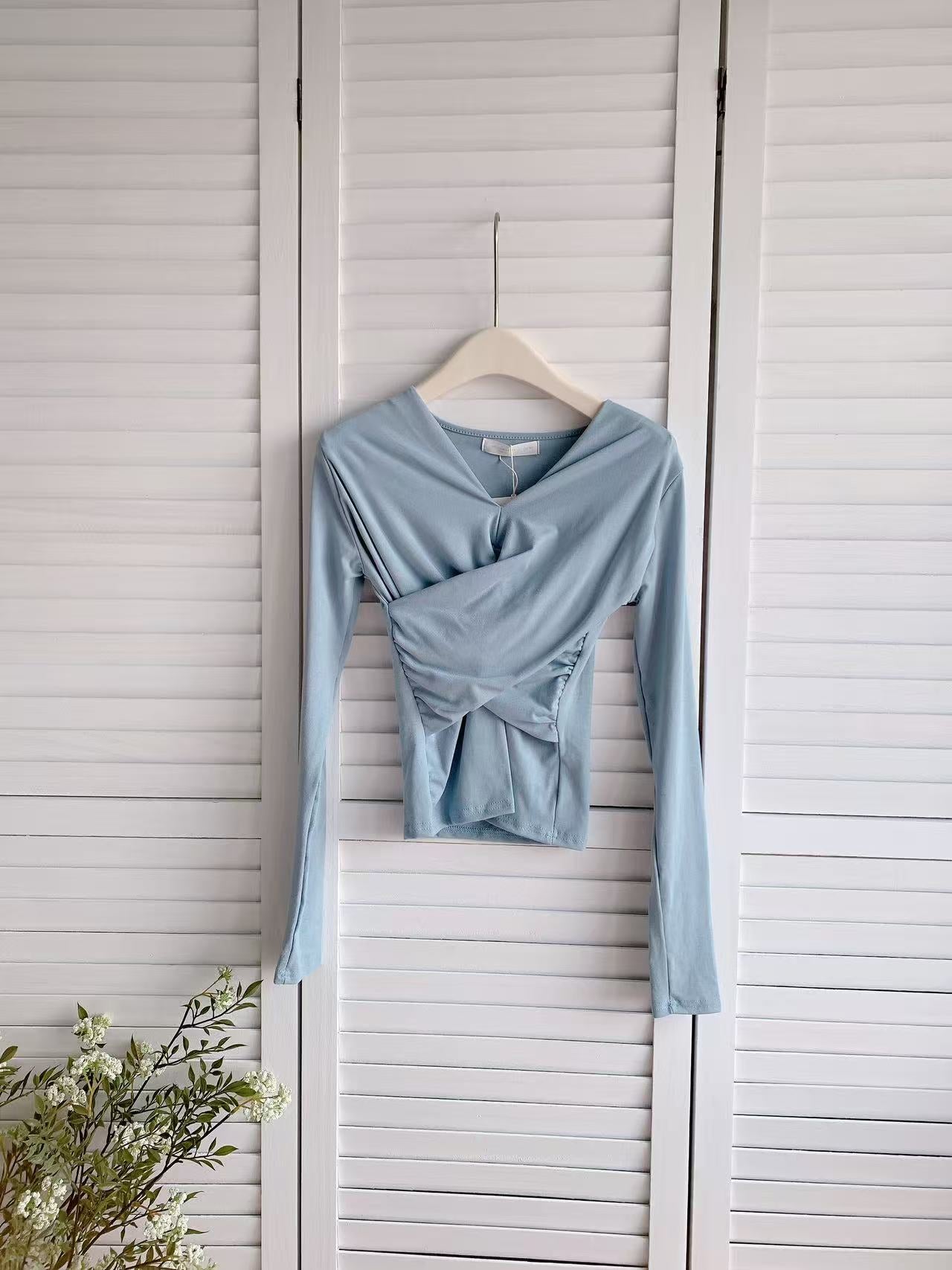 HELLO MILK TEE- 86020 法式上衣