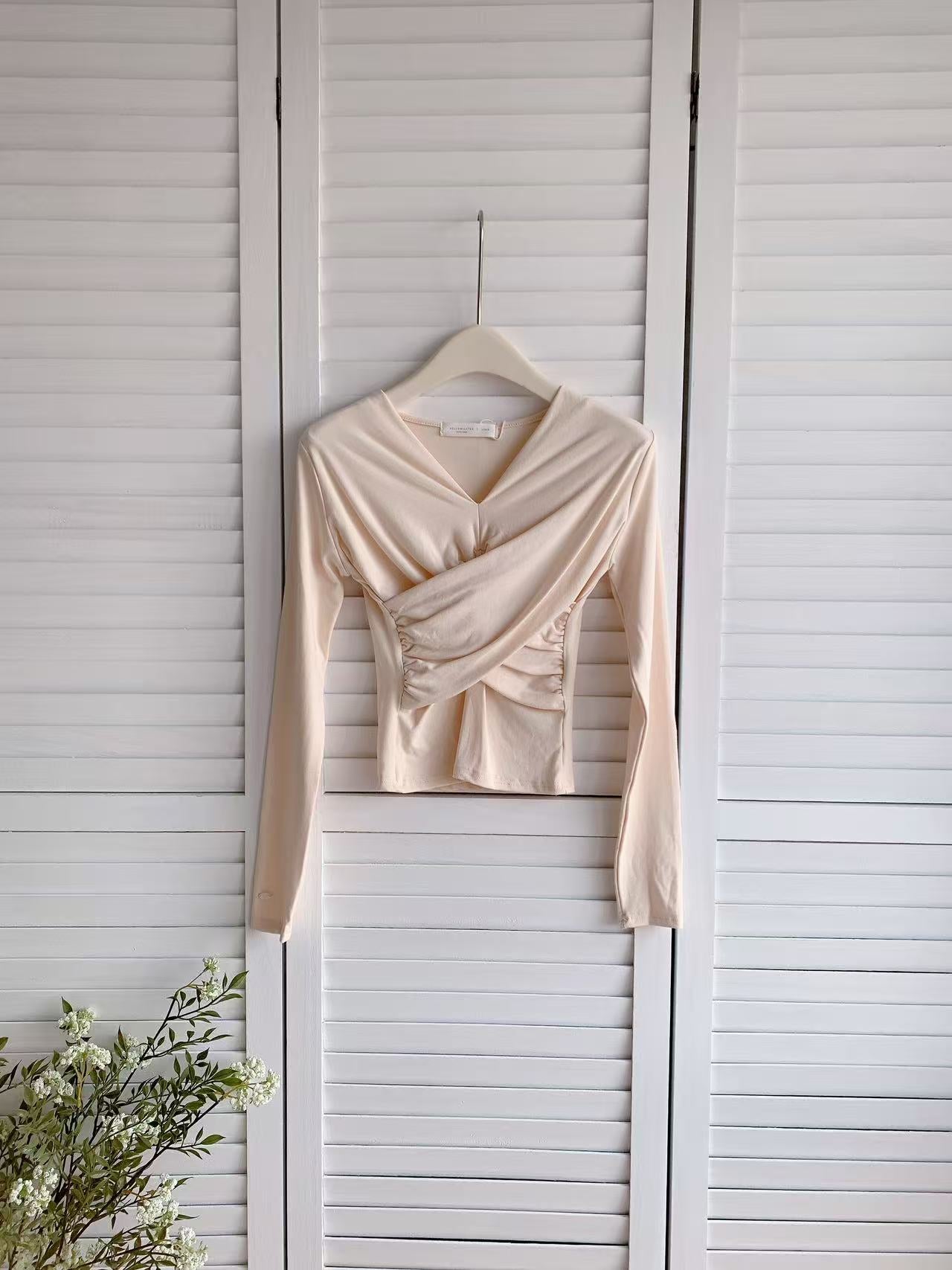 HELLO MILK TEE- 86020 法式上衣