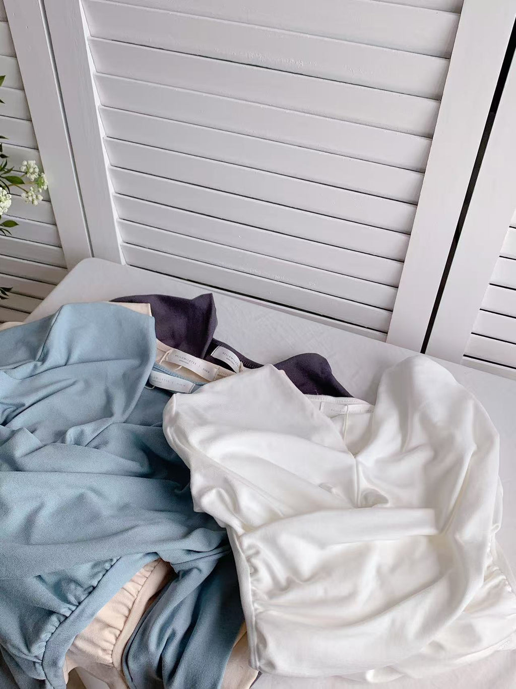 HELLO MILK TEE- 86020 法式上衣