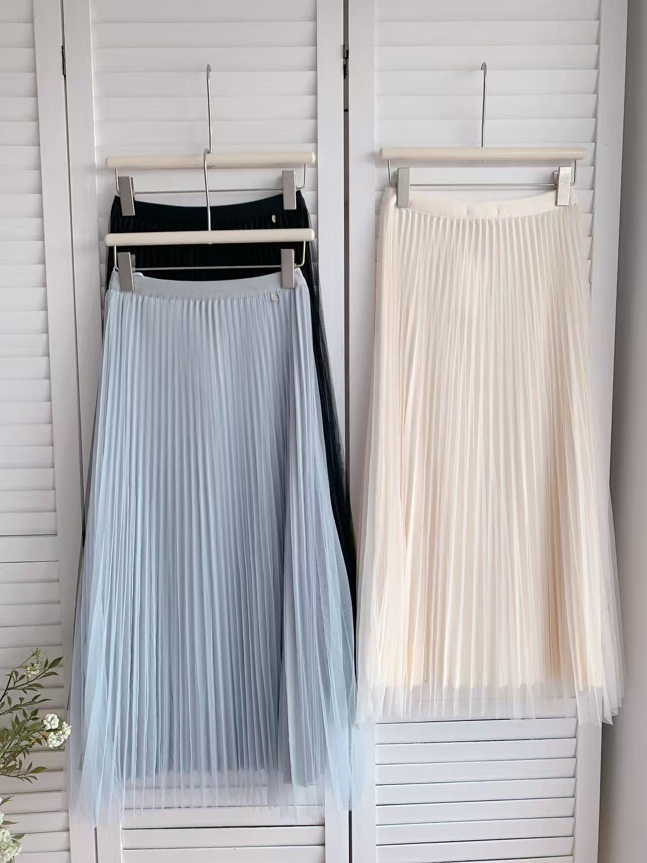 HELLO MILK TEE- 86040 百褶半裙