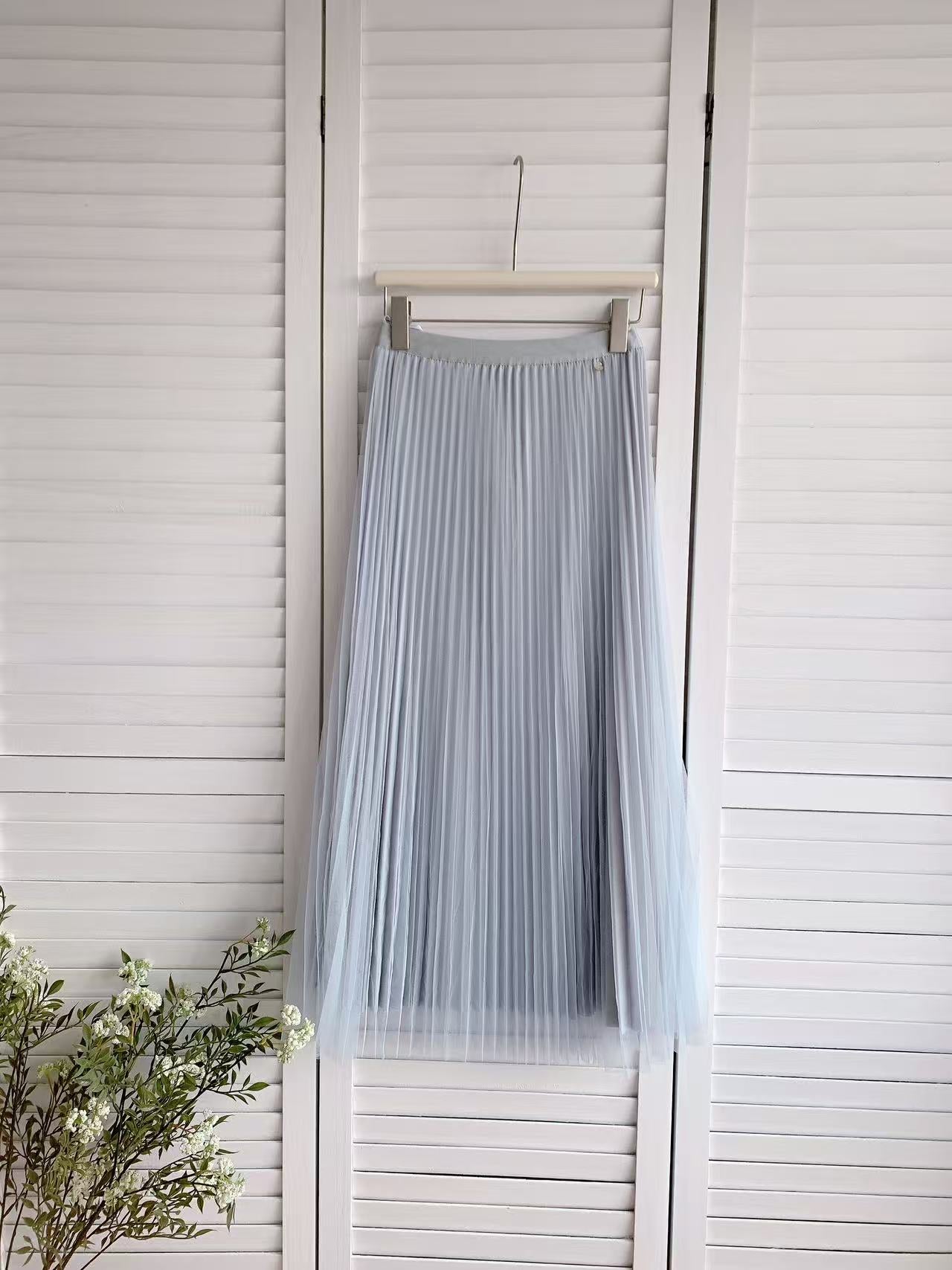 HELLO MILK TEE- 86040 百褶半裙