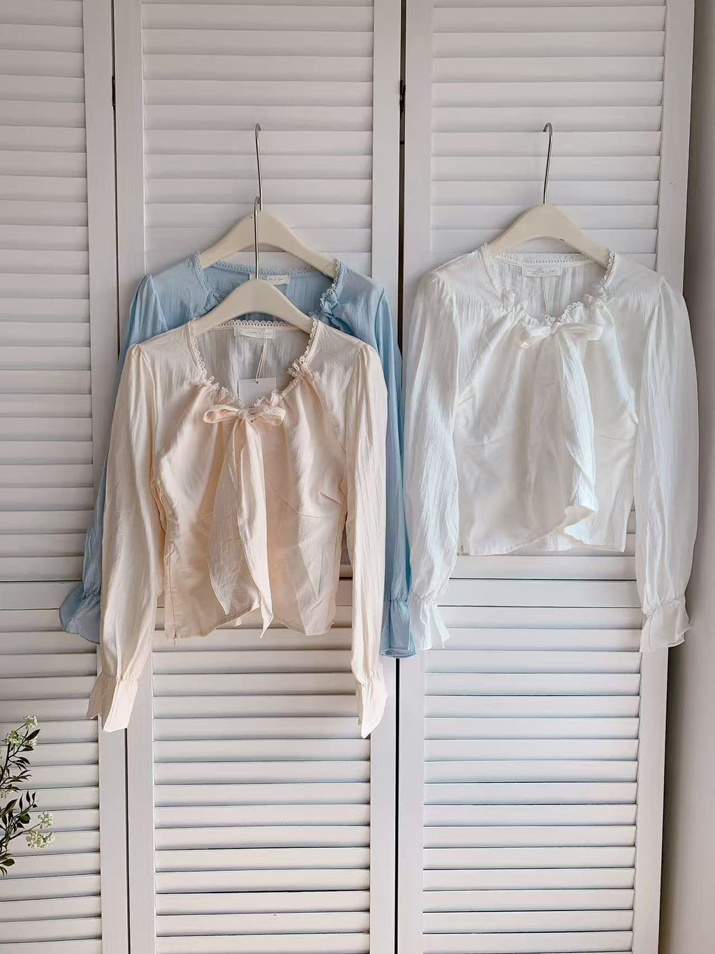 HELLO MILK TEE- 86082 綁繩小衫