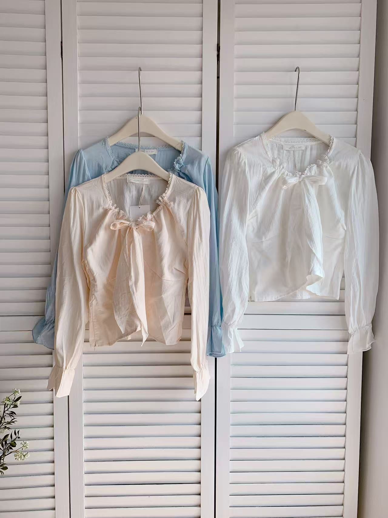 HELLO MILK TEE- 86082 綁繩小衫