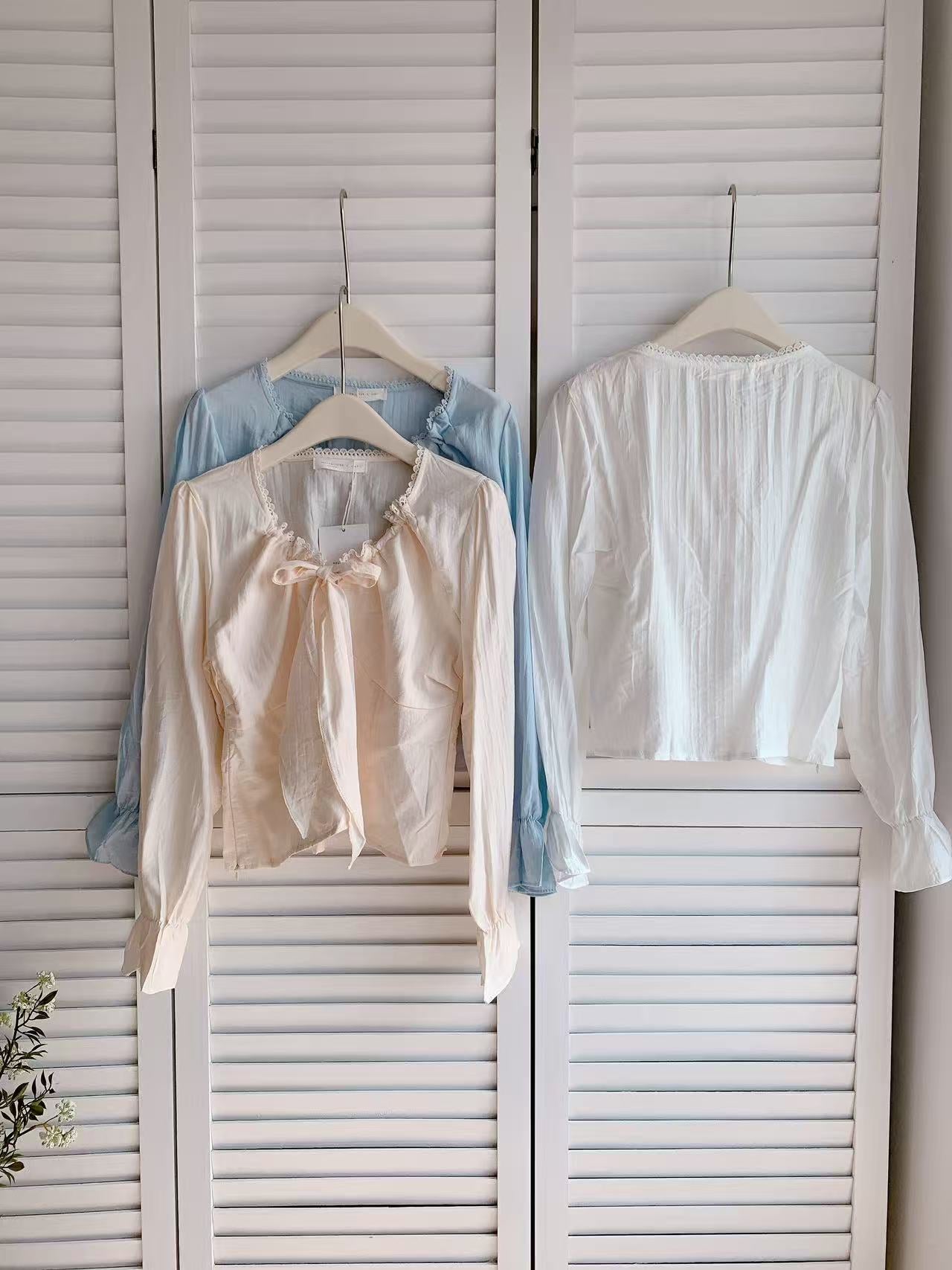 HELLO MILK TEE- 86082 綁繩小衫