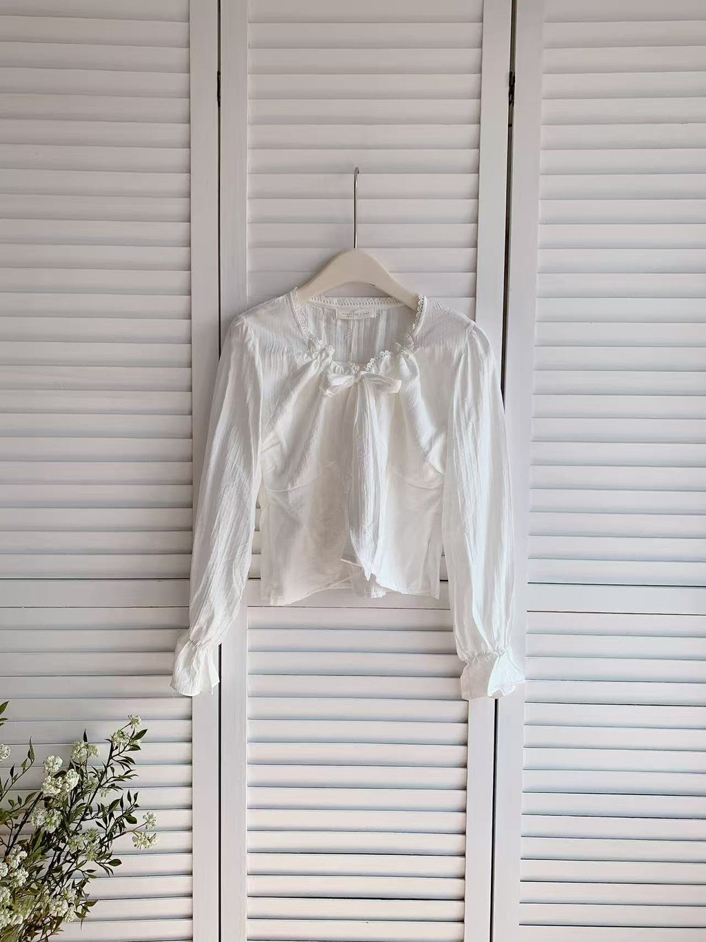 HELLO MILK TEE- 86082 綁繩小衫